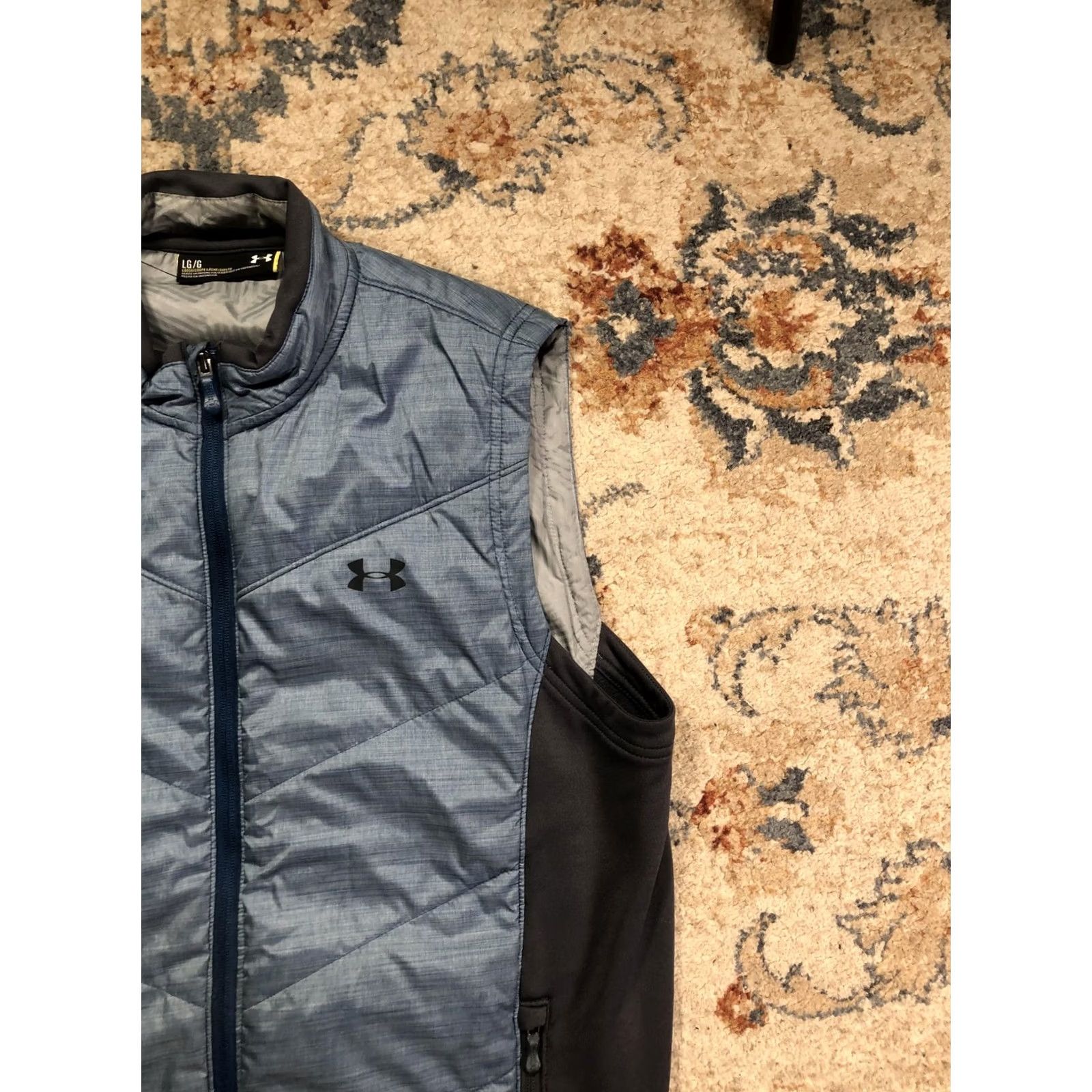 Under Armour Under Armour Vest Mens Large Blue UA Storm Quilted Insulated Full Zip Pockets Size US L / EU 52-54 / 3 - 4 Thumbnail