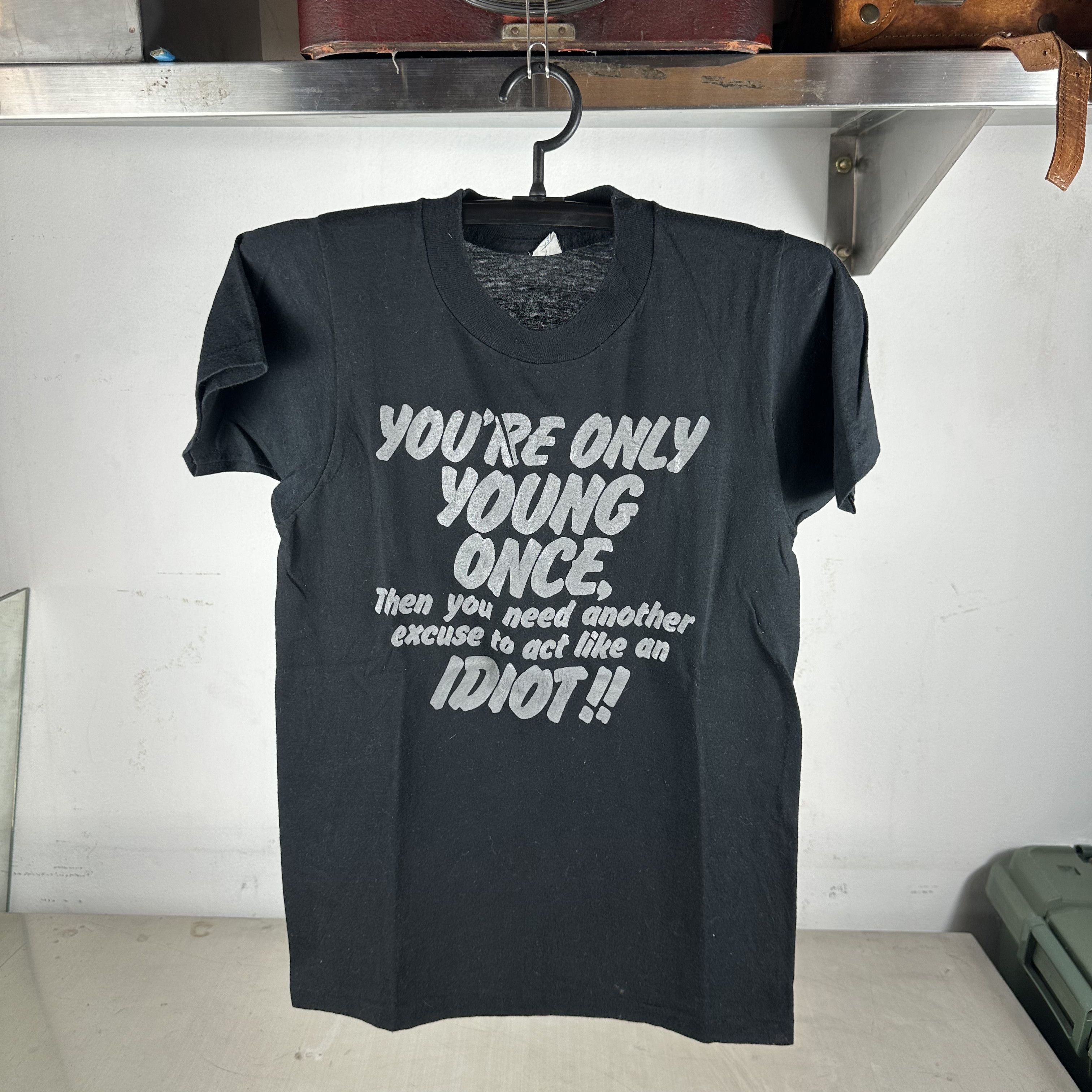 Vintage ​​​​70s 80s You're Only Young Once Humor Typography ​T-shirt Size US XS / EU 42 / 0 - 1 Thumbnail