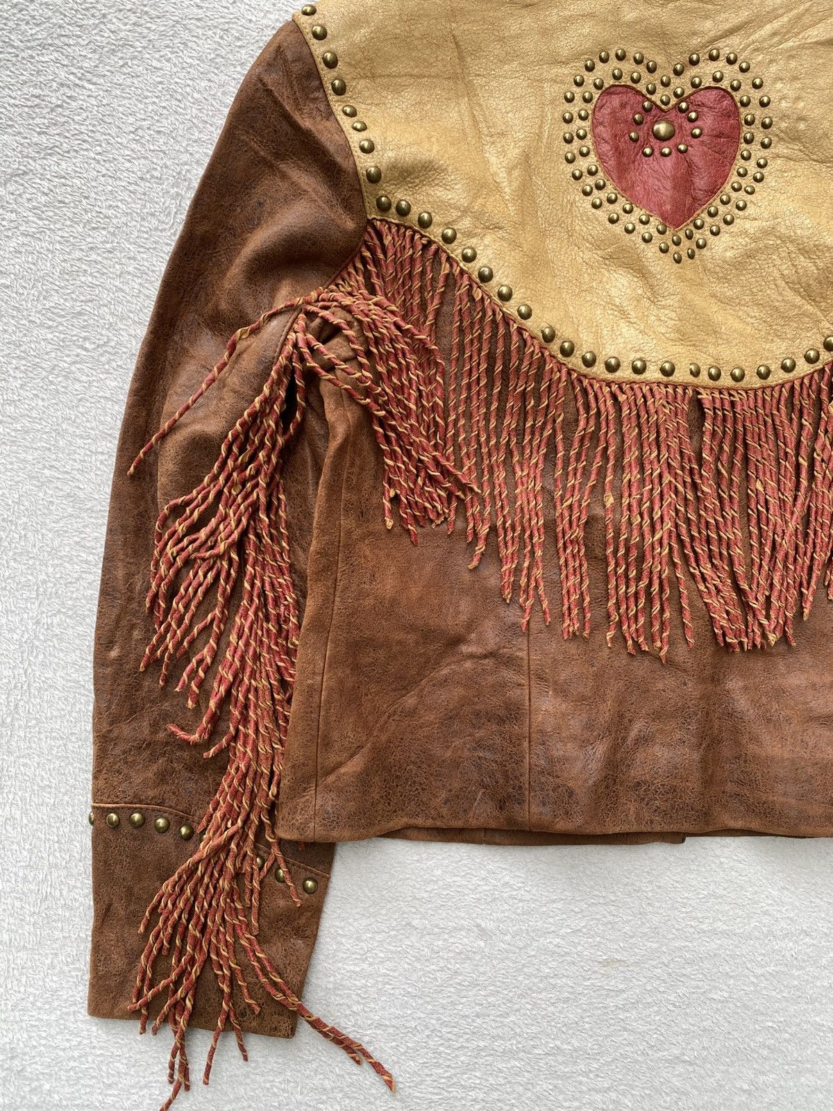 Scully 1980s- Scully- Fringed Cropped Leather Jacket Size US M / EU 48-50 / 2 - 8 Thumbnail