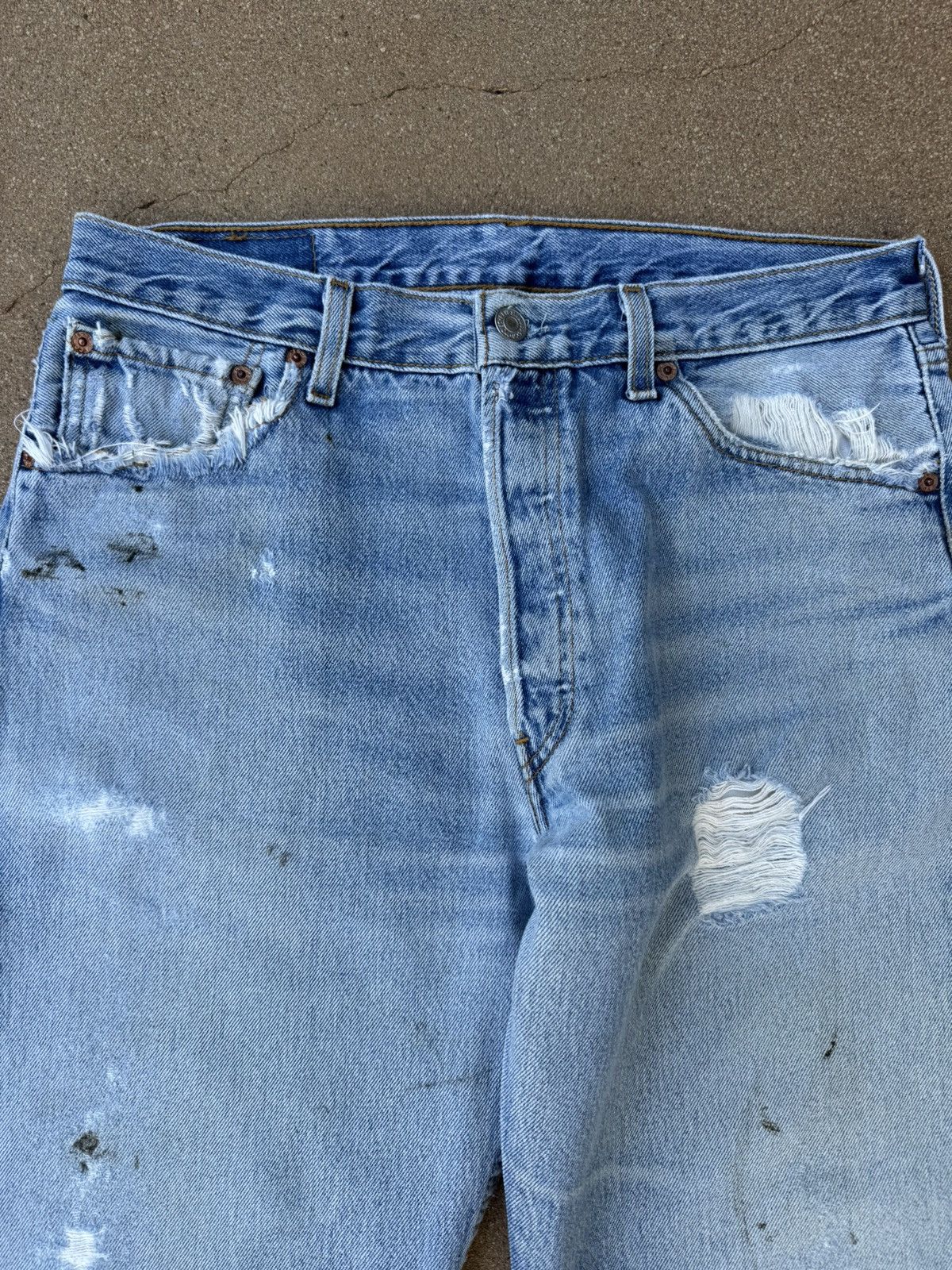 Levi's Vintage 90s Levis 501xx Buttonfly Straight Denim Jeans 32x30 Size US 32 / EU 48 - 4 Thumbnail