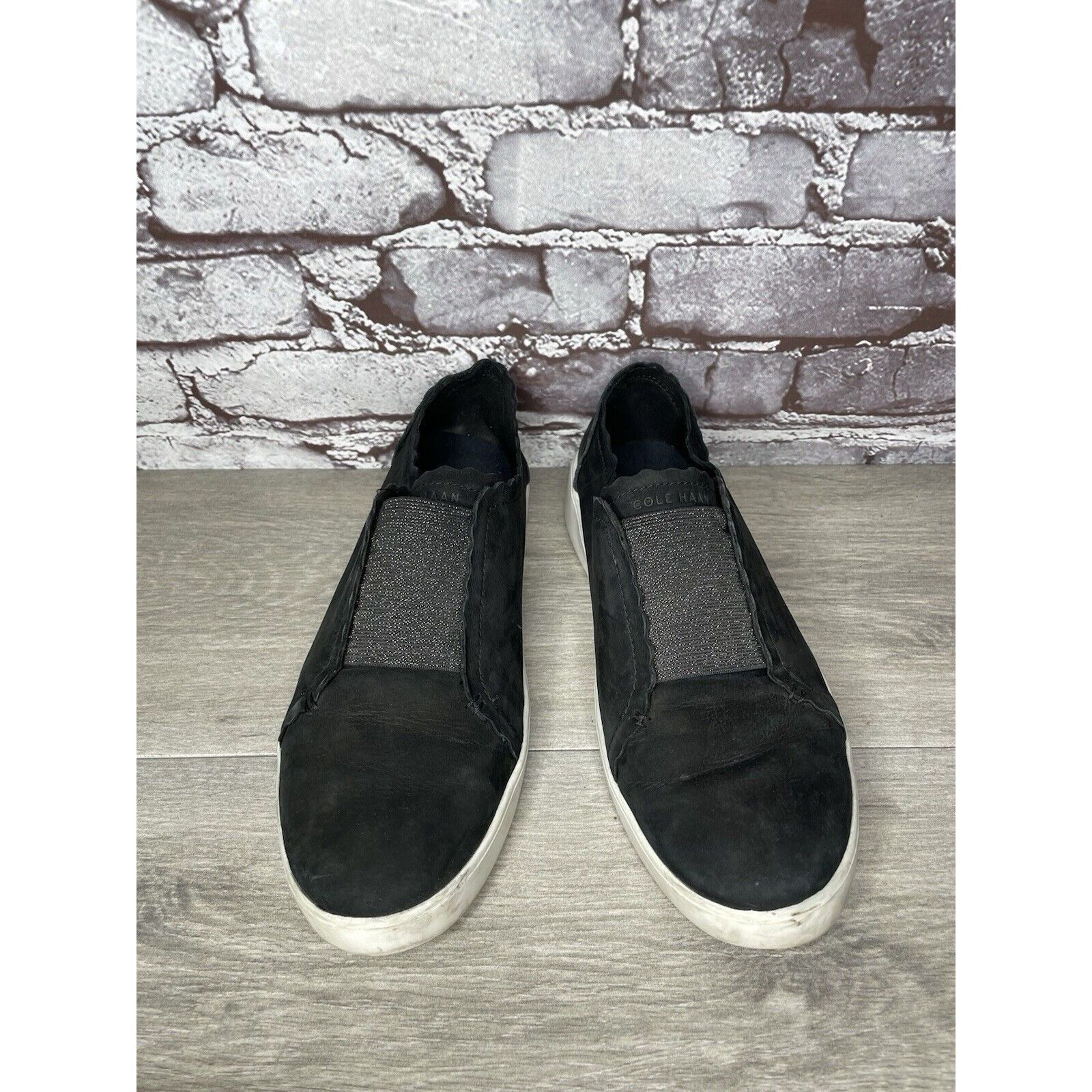 Cole Haan Cole Haan Grand Os Black Nubuck Leather Slip On Comfort Shoe Size US 9.5 / IT 39.5 - 12 Thumbnail