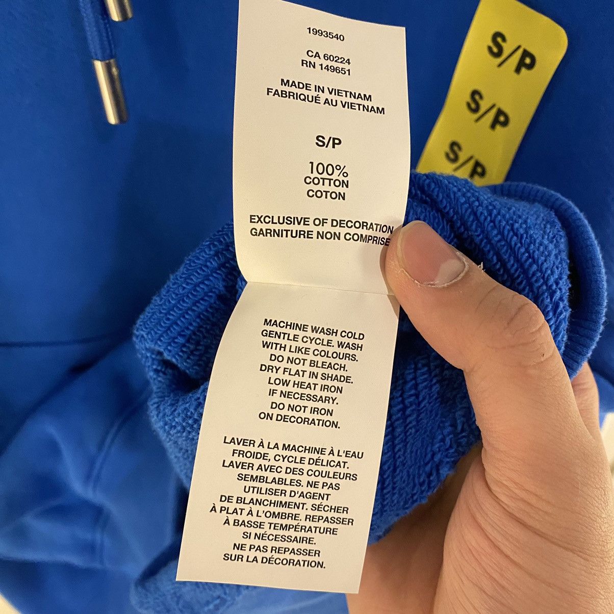 Off-White Off-White Blue Size Small Costco Hoodie Size US S / EU 44-46 / 1 - 13 Thumbnail