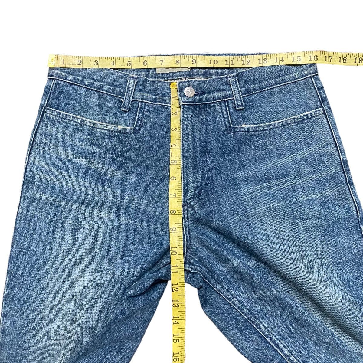 Japanese Brand Devilock Denim Blue Fade Jeans Size US 32 / EU 48 - 16 Thumbnail
