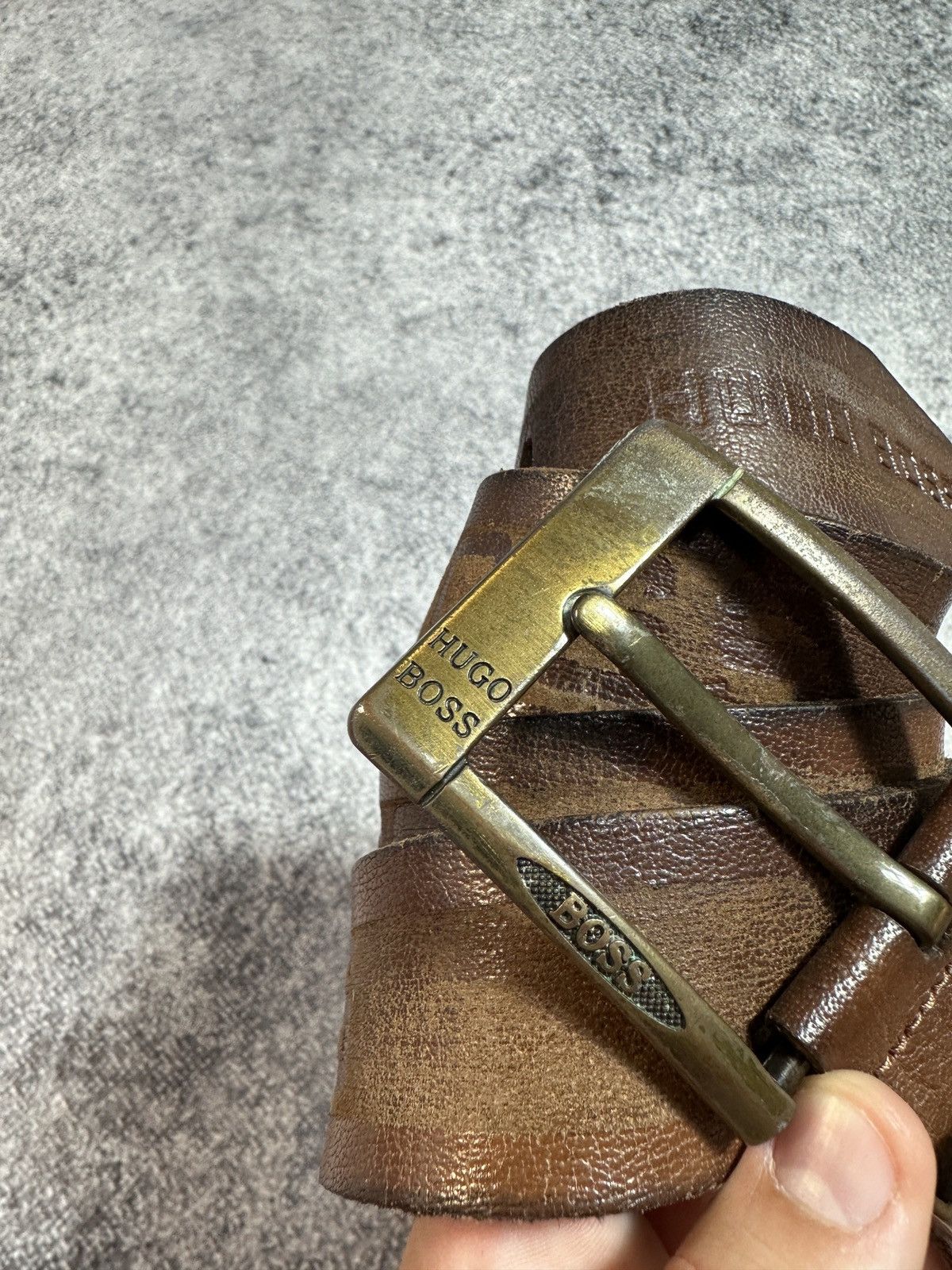 Hugo Boss Y2K Hugo Boss Logo Belts Leather Streetwear Rare USA Style Size ONE SIZE - 3 Thumbnail