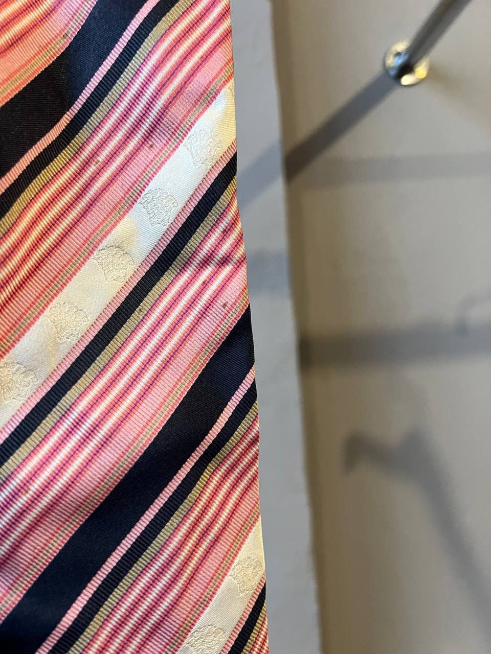 Versace VERSACE MEDUSA MULTILOGO VINTAGE SILK TIE PINK Size ONE SIZE - 6 Thumbnail