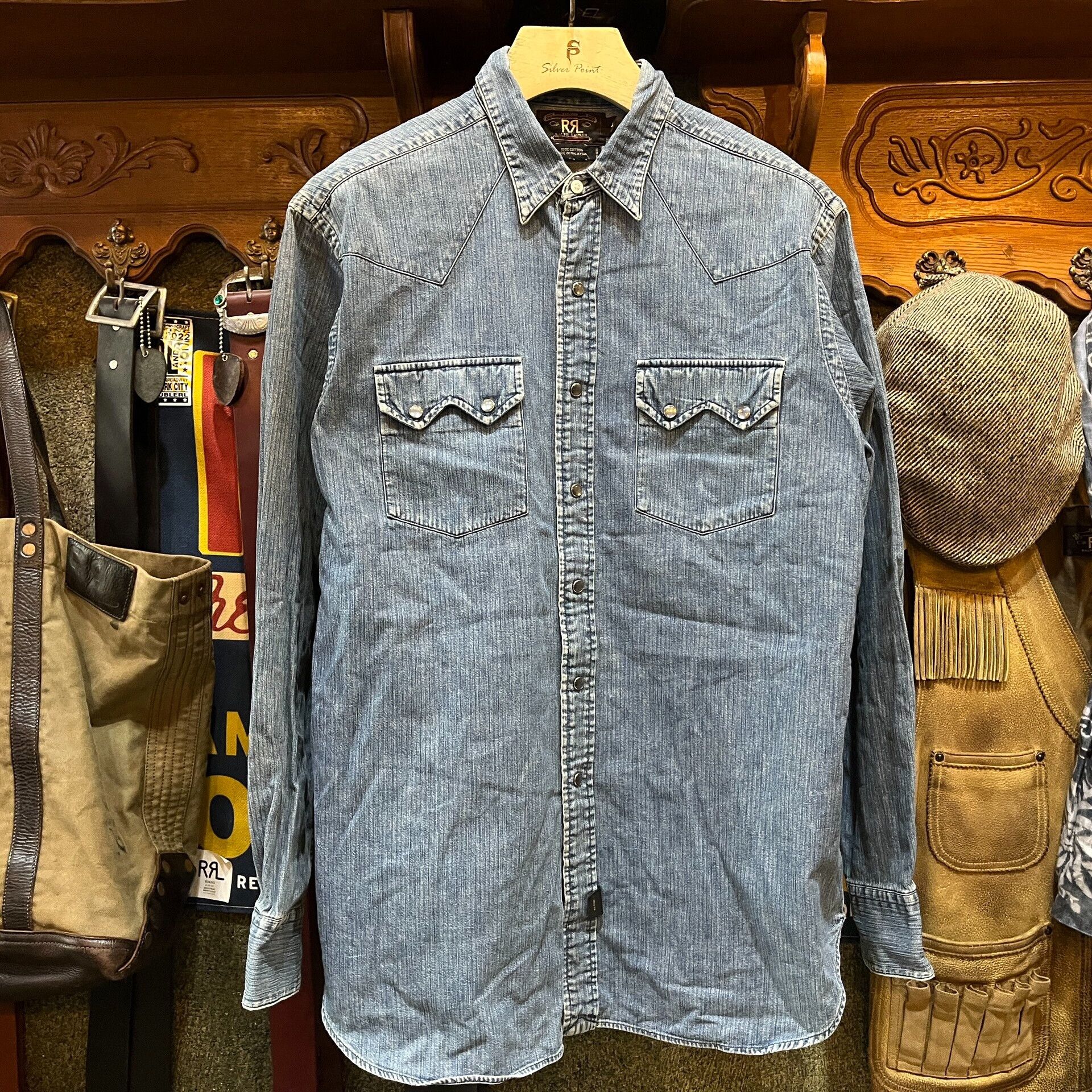RRL Ralph Lauren RRL Western Indigo Dyed Shirt Size US L / EU 52-54 / 3 - 1 Thumbnail