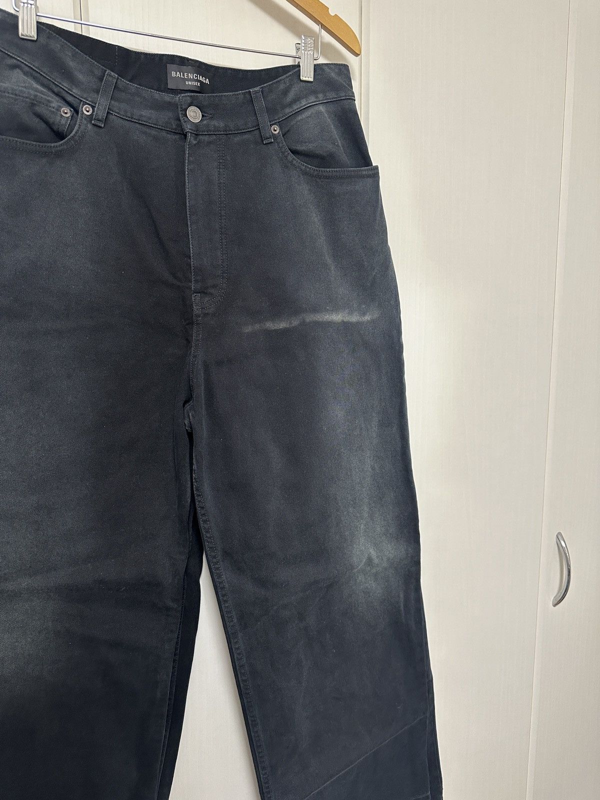 Balenciaga Sunbleached Double Leg Denim - Soft Left Hand Denim Size US 32 / EU 48 - 7 Thumbnail