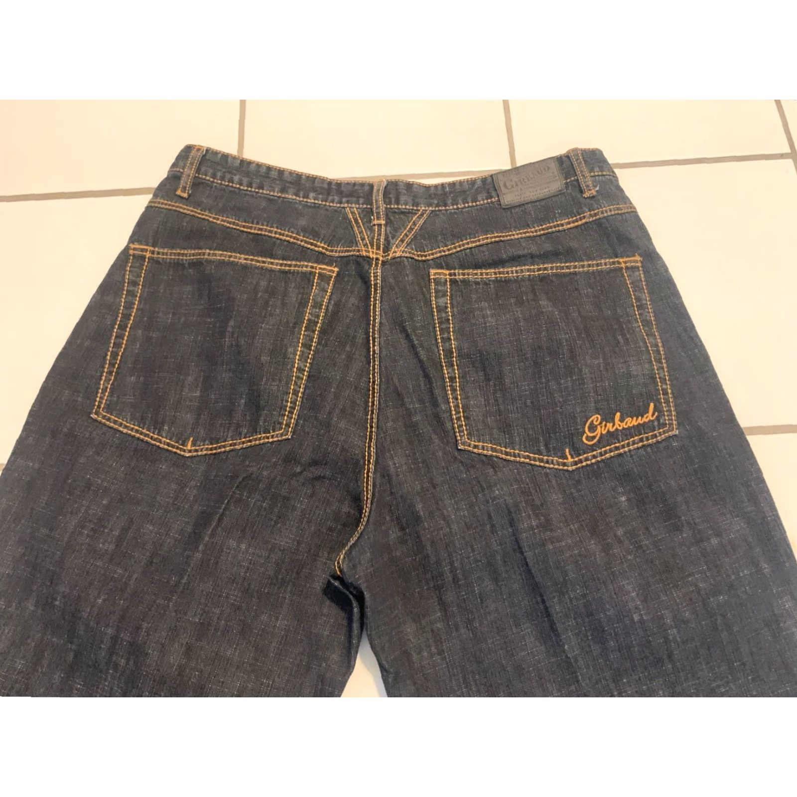 Vintage VINTAGE Girbaud Jeans Men 40 Waist Baggy Wide-Leg Black Cotton Embroidered 2000s Hip Hop Size US 40 / EU 56 - 3 Thumbnail