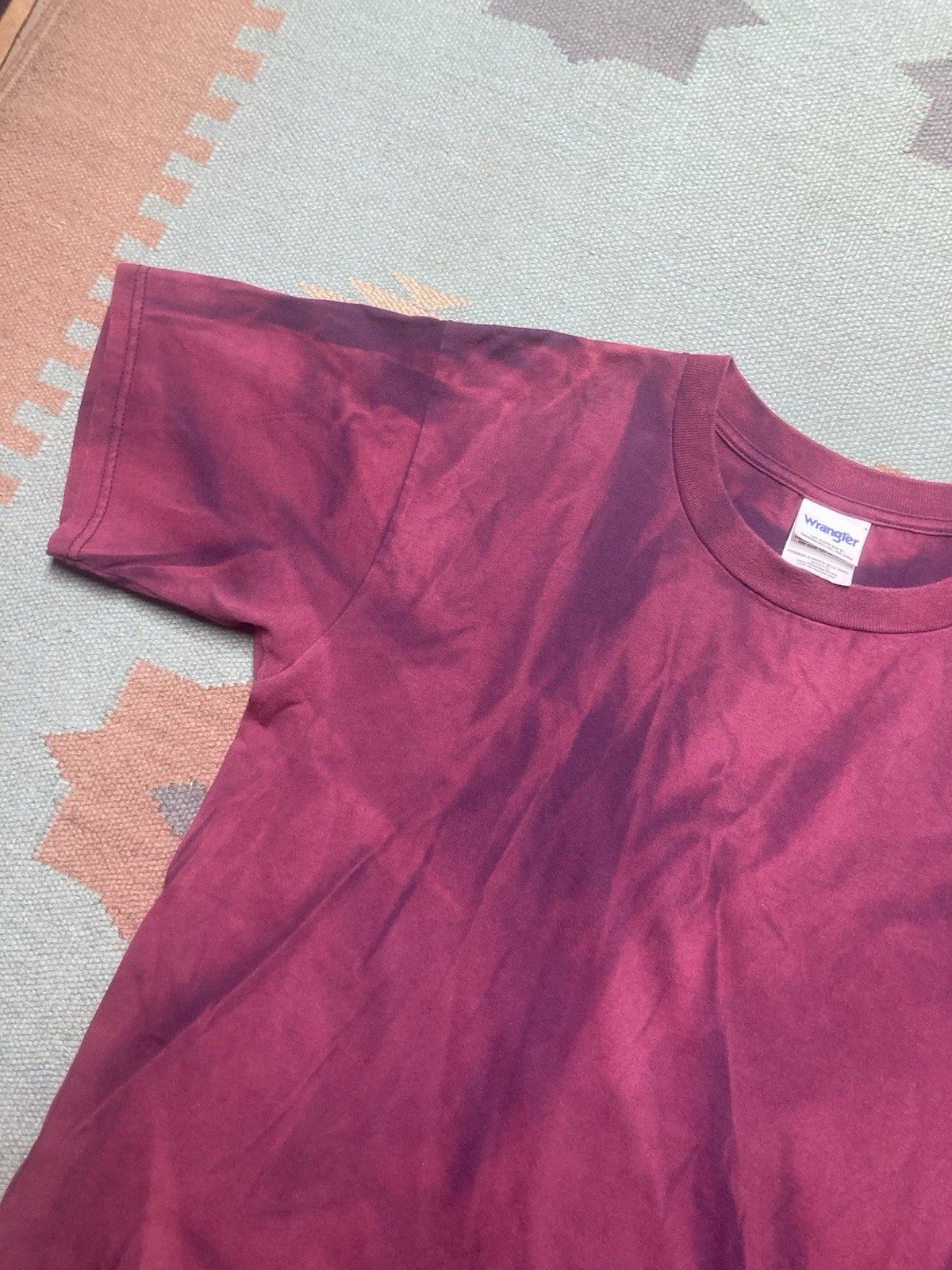 Vintage 90s blank t shirt wrangler sun faded purple cotton large Size US L / EU 52-54 / 3 - 4 Thumbnail