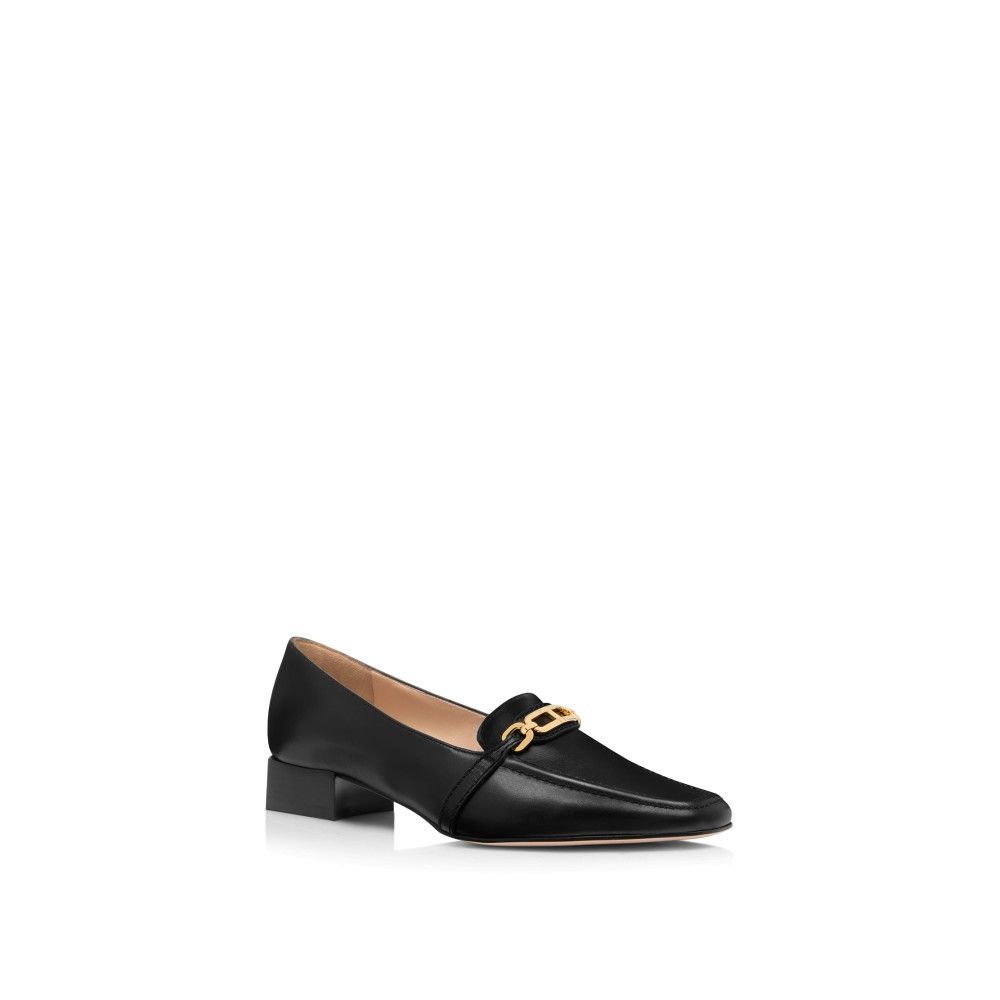 Tom Ford o1loc1c0425 W3333 Leather Chain Loafers in Black Size US 12 / IT 42 - 2 Thumbnail
