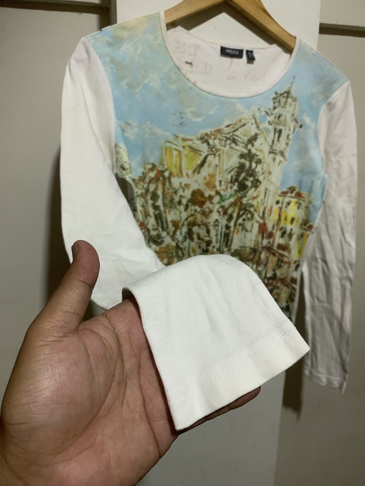 Mexx Japanese Mexx Postcard All Over Print Long Sleeve tee Women Size M / US 6-8 / IT 42-44 - 2 Thumbnail