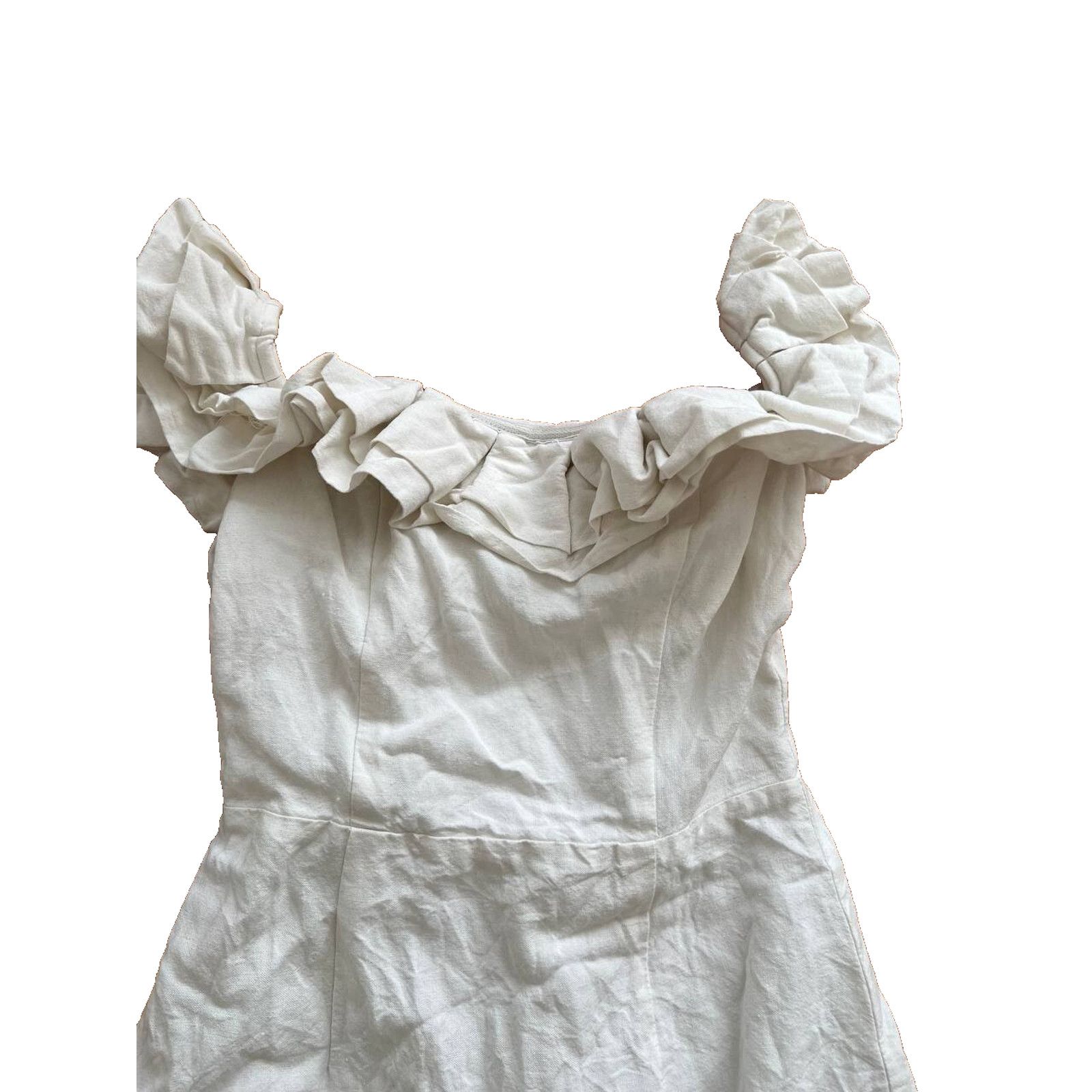 ByTheR By the way white ruffle off the shoulder dress XXS A000934 Size XXS / US 00 / IT 34 - 3 Thumbnail