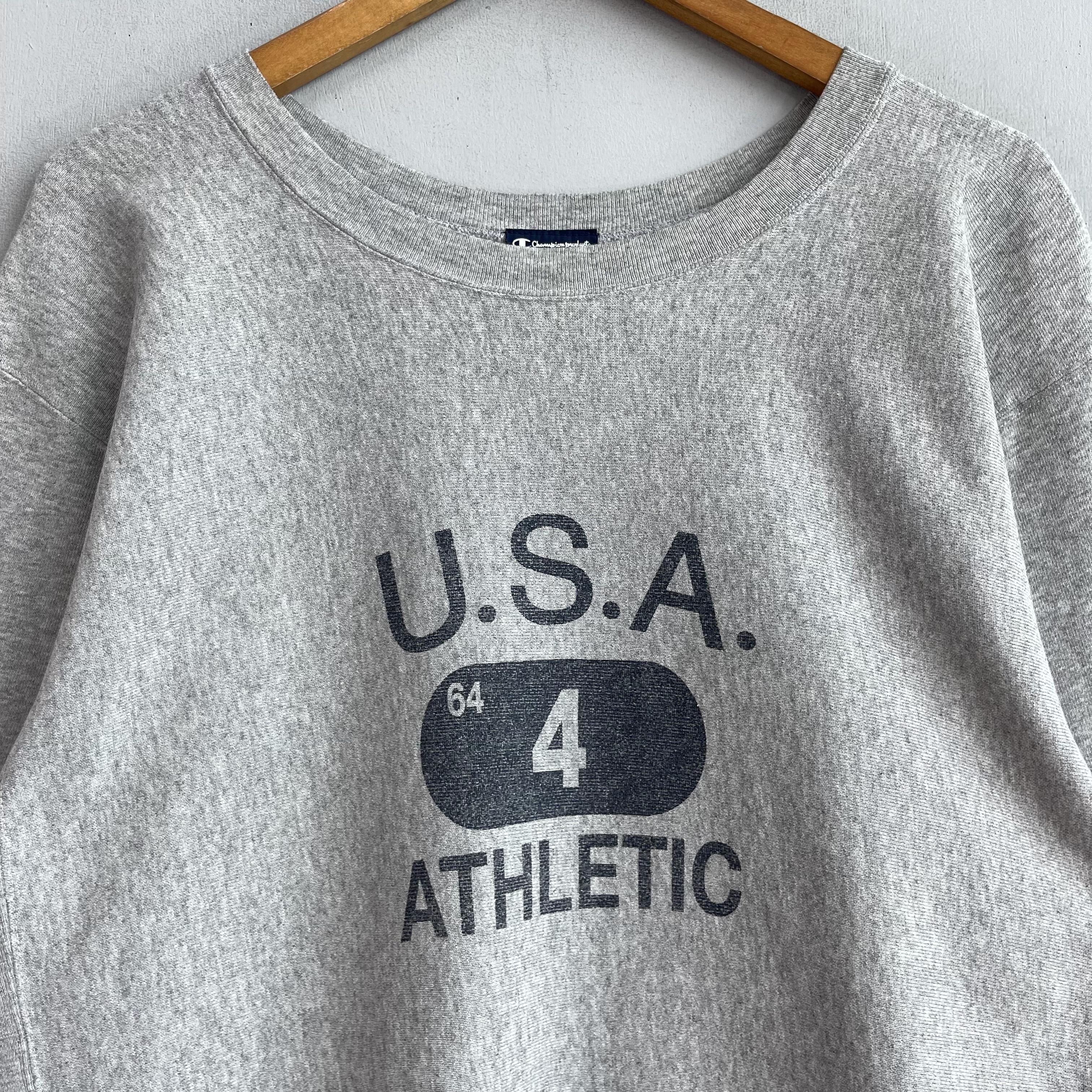 Champion × Vintage Vintage CHAMPION Alethic Usa Spellout Printed Sweatshirt Size US M / EU 48-50 / 2 - 2 Thumbnail