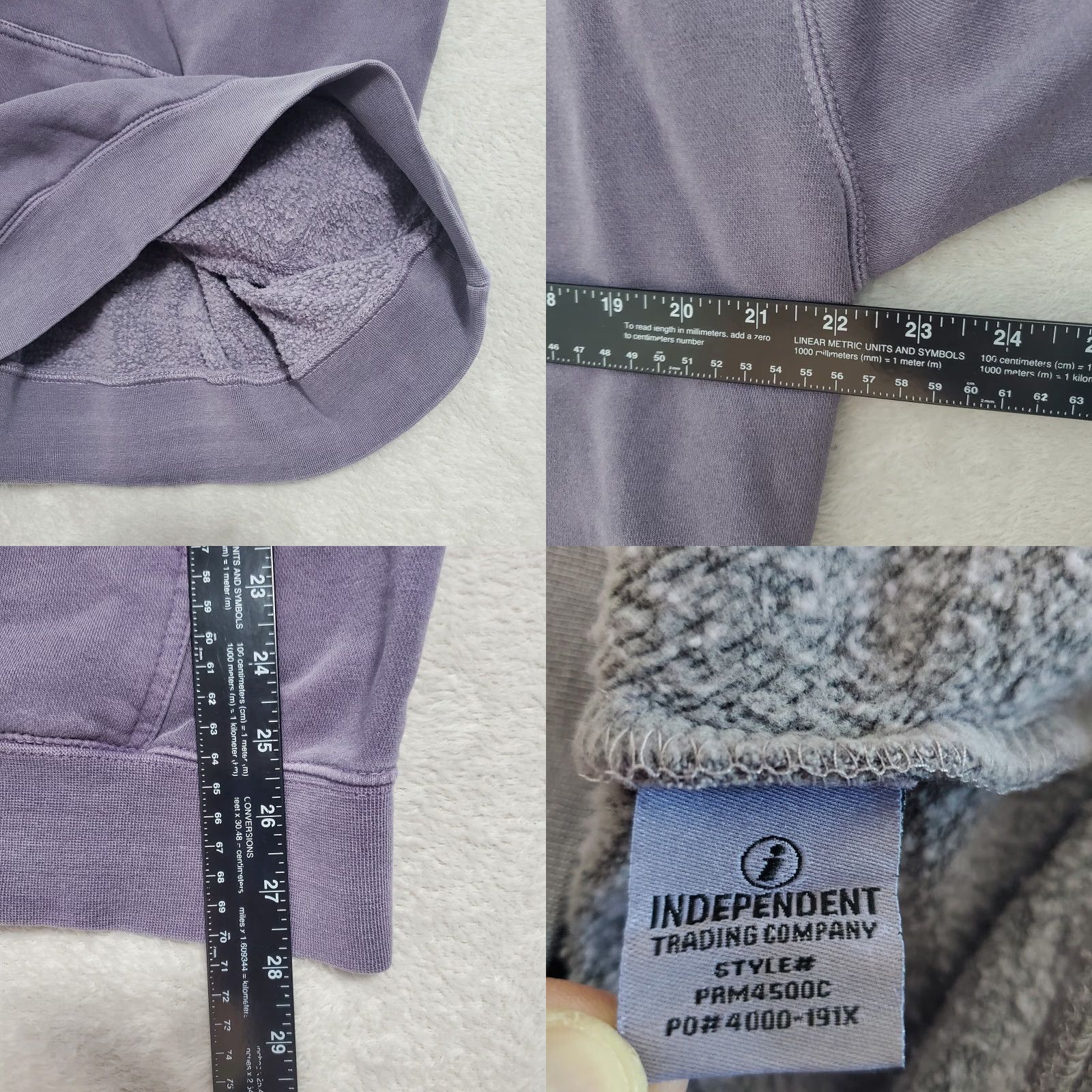 Vintage Hashira Studios Hoodie Mens Large Purple Graphic Print Pullover Fleece Lined Size US L / EU 52-54 / 3 - 8 Thumbnail