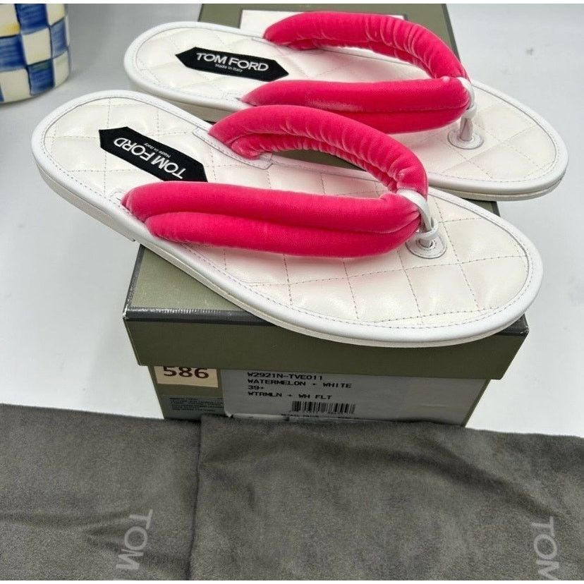 Tom Ford Women's Tom Ford flip-flop sandals size 39.5 made in Italy Size US 9.5 / IT 39.5 - 10 Thumbnail