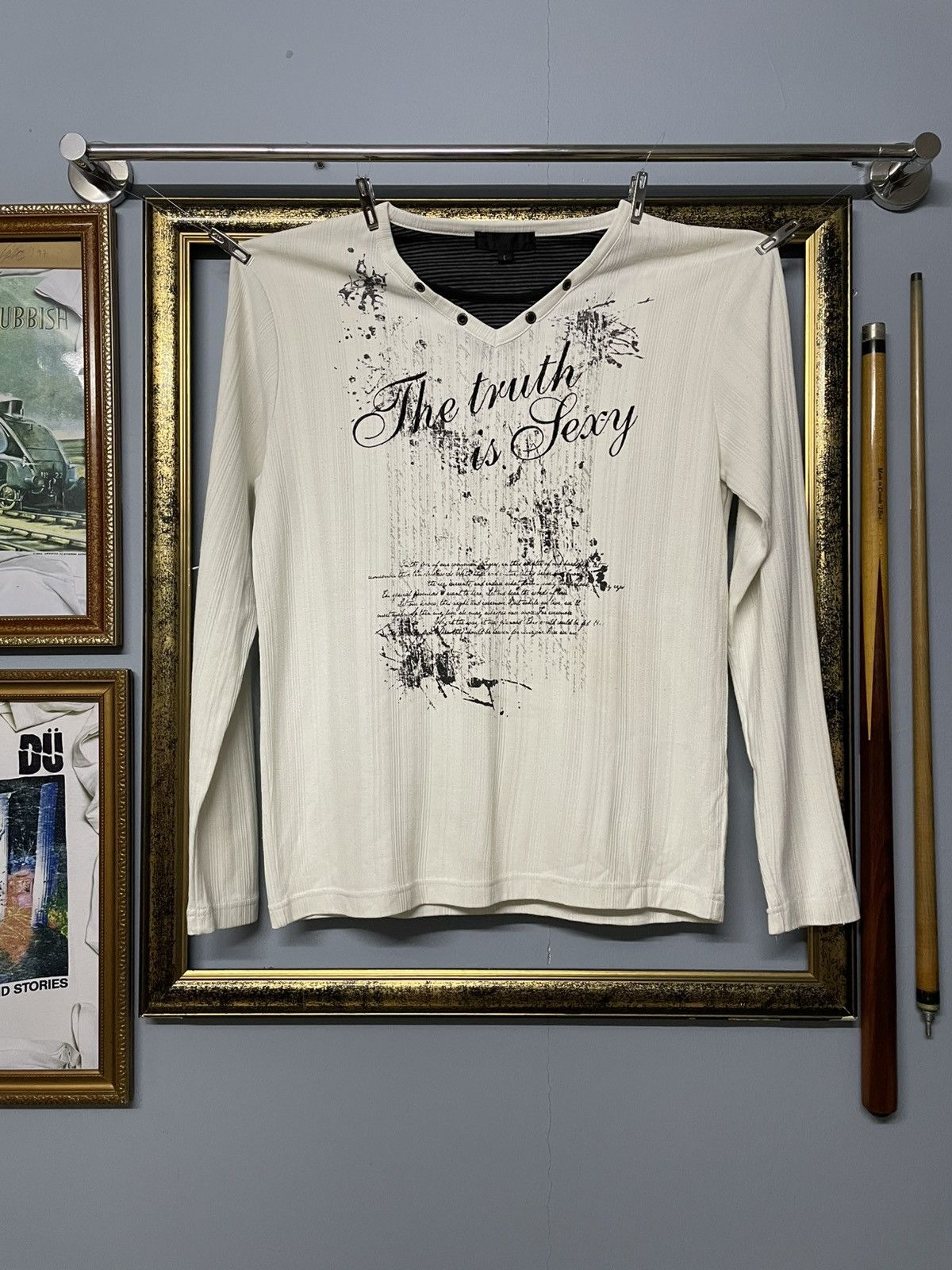 Japanese Brand Vintage 1990s Japan Designer Spinash Poem The Truth Sexy Tee Size US M / EU 48-50 / 2 - 1 Thumbnail