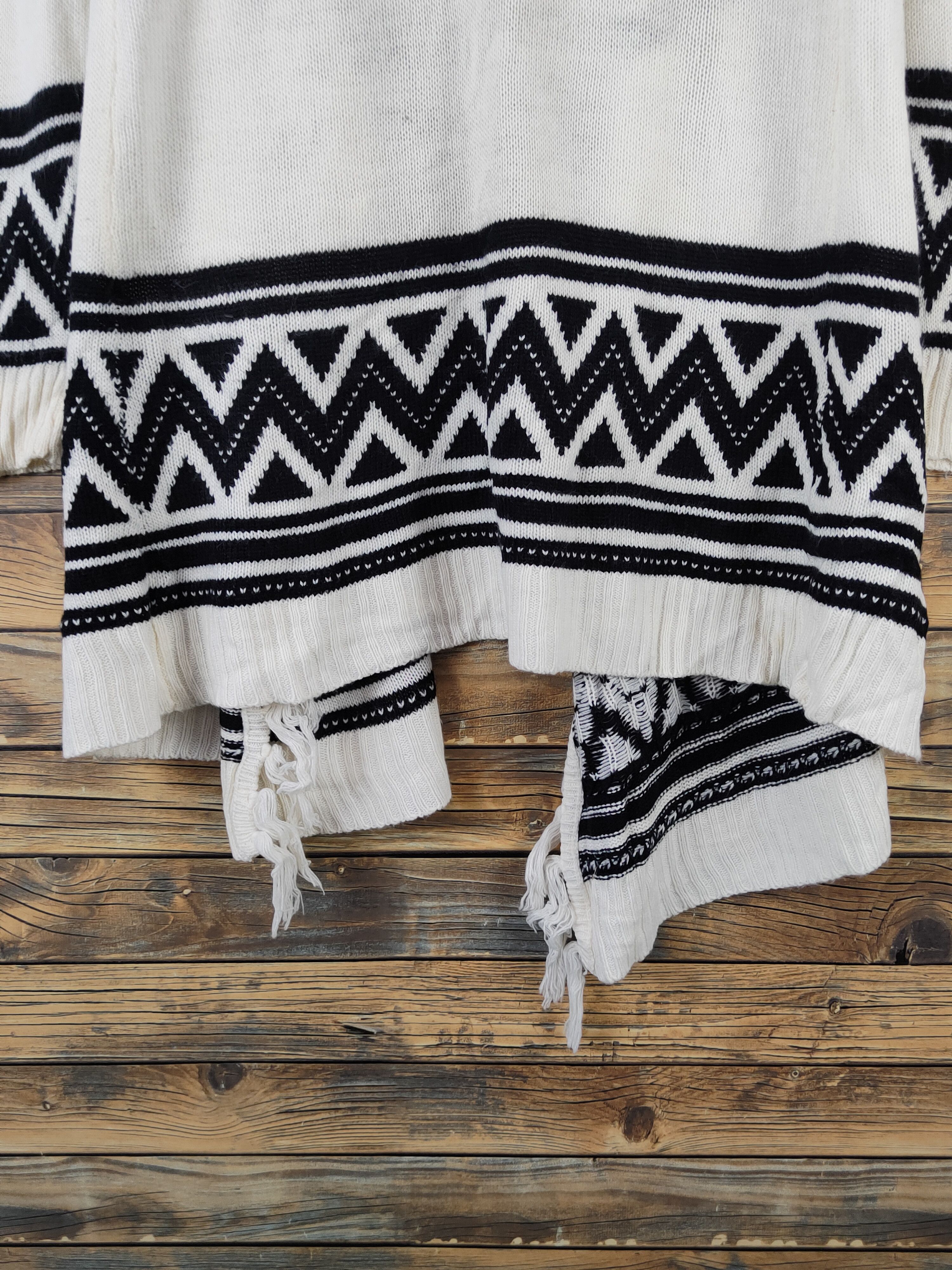 Vintage Cherry Pop Cream Black Knitwear Cardigan #W967 Size M / US 6-8 / IT 42-44 - 11 Thumbnail