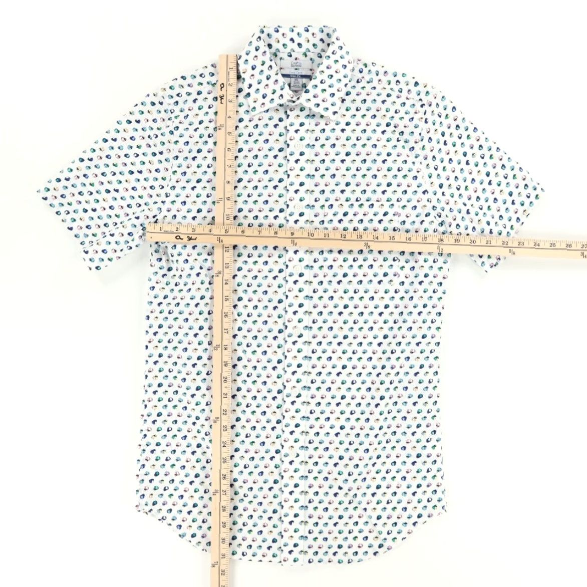 Croft & Barrow Croft & Barrow Derby Jockey Helmet All Over Print Button Up Shirt White Men's S Size US S / EU 44-46 / 1 - 3 Thumbnail