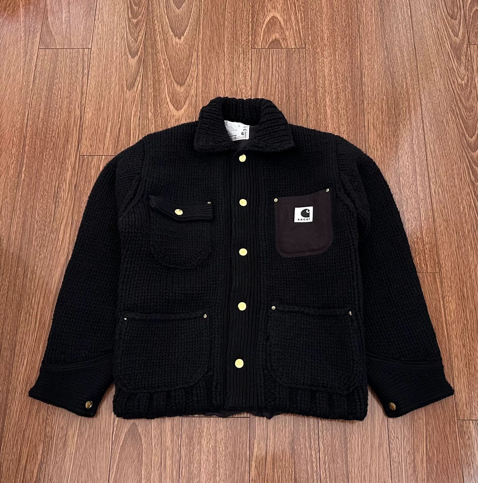 Sacai Sacai x Carhartt WIP Knit Michigan Jacket Size US S / EU 44-46 / 1 - 1 Thumbnail