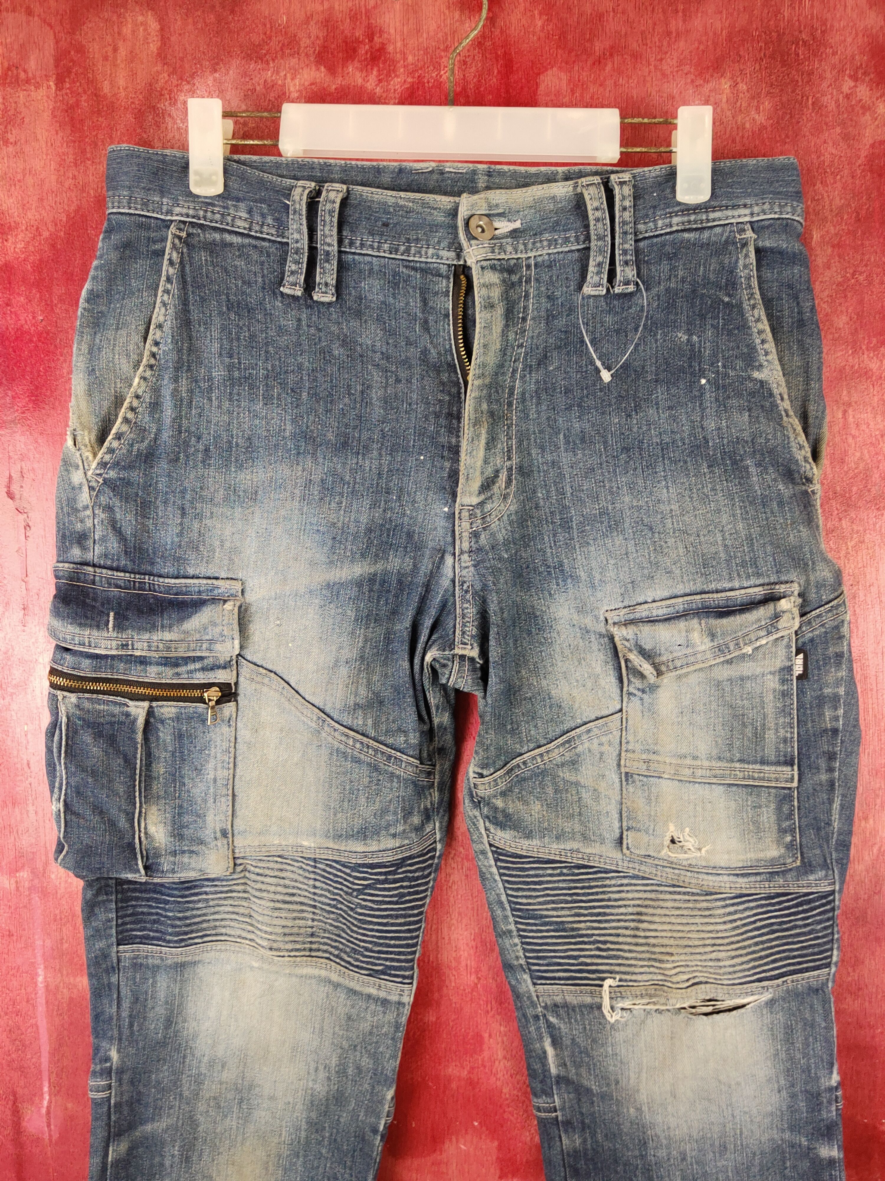 Japanese Brand × Vintage Tora Dark Blue Faded Distressed Ripped Jeans #S1850 Size US 32 / EU 48 - 2 Thumbnail