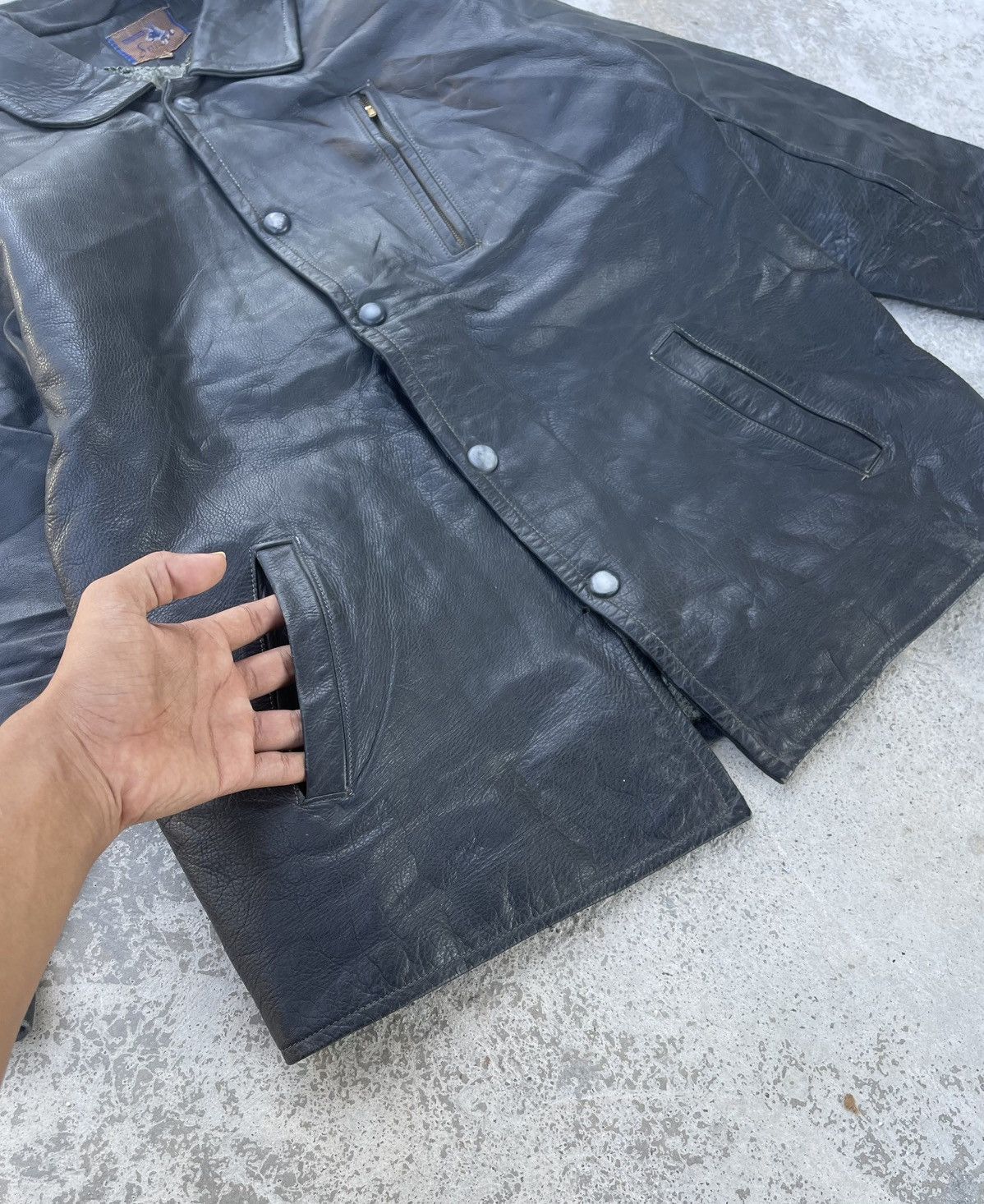 Genuine Leather × Japanese Brand 🔥Vintage 80s Superior Smart Genuine Leather Jacket Size US M / EU 48-50 / 2 - 7 Thumbnail
