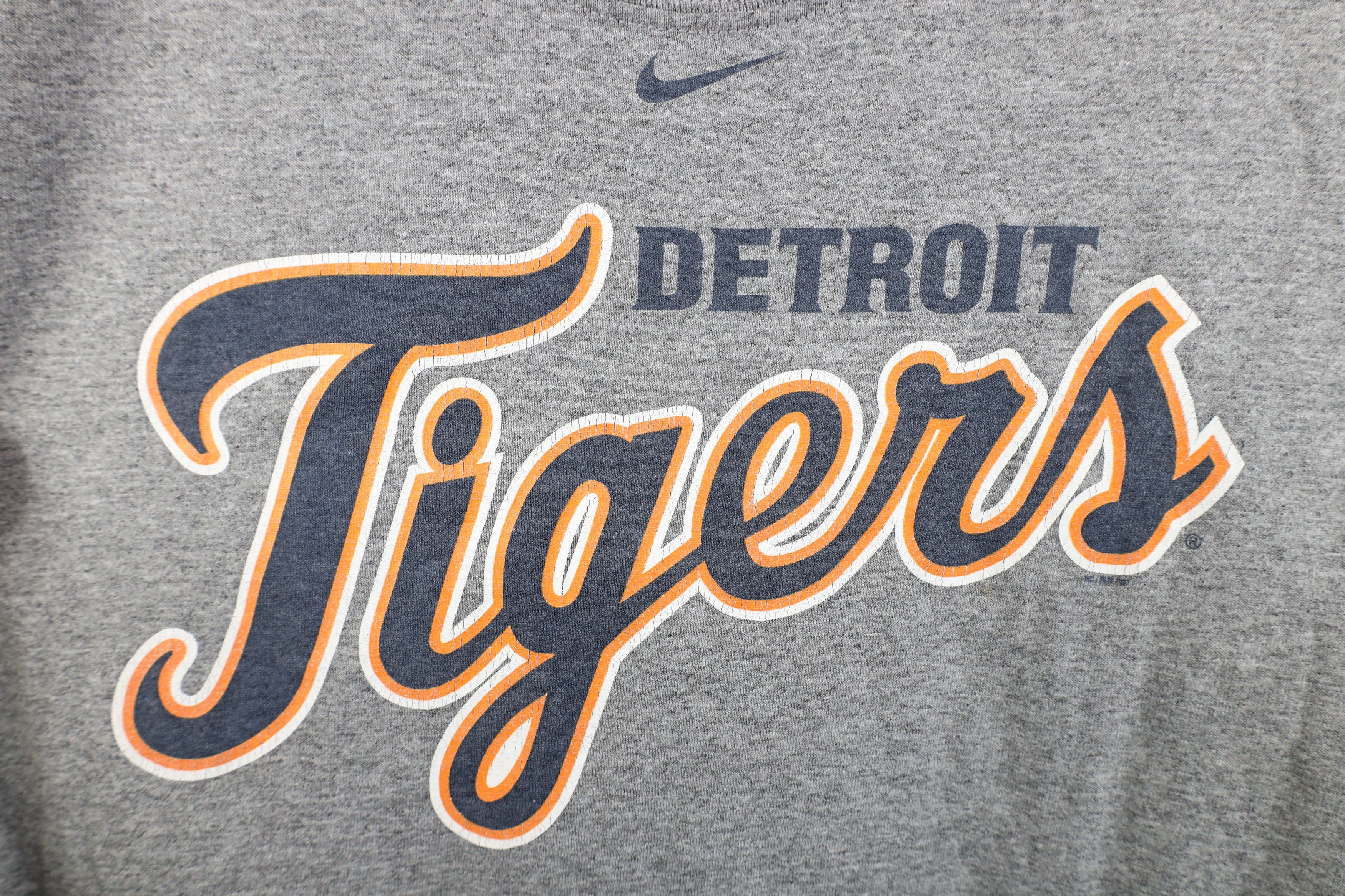 Nike Vintage Nike Swoosh Detroit Tigers Muscle T-Shirt Gray Size US XXL / EU 58 / 5 - 4 Thumbnail