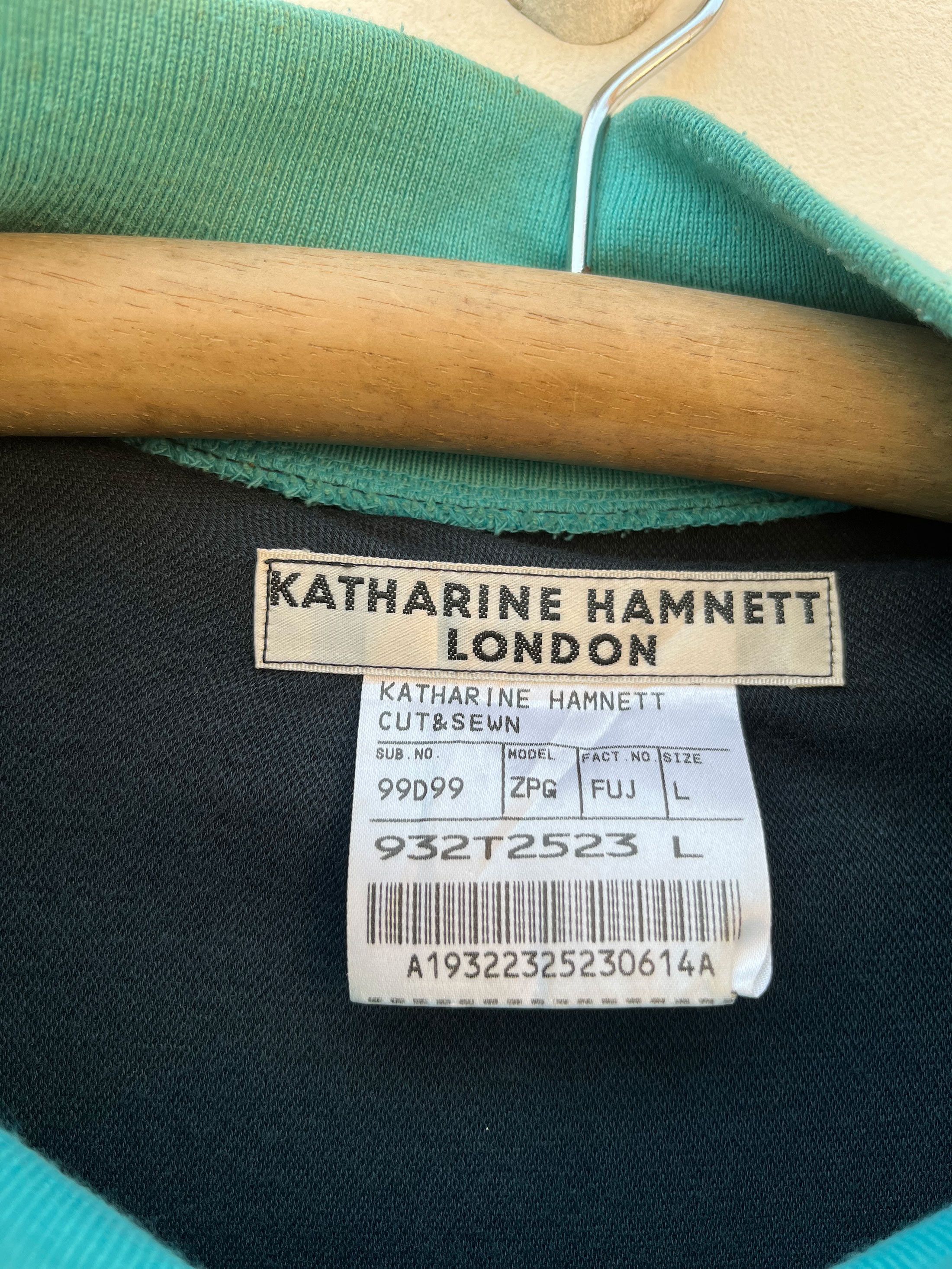 Designer × Katharine Hamnett London Katherine Hamner Cut & Sewn Zipper Track Top Sweater Size US L / EU 52-54 / 3 - 3 Thumbnail