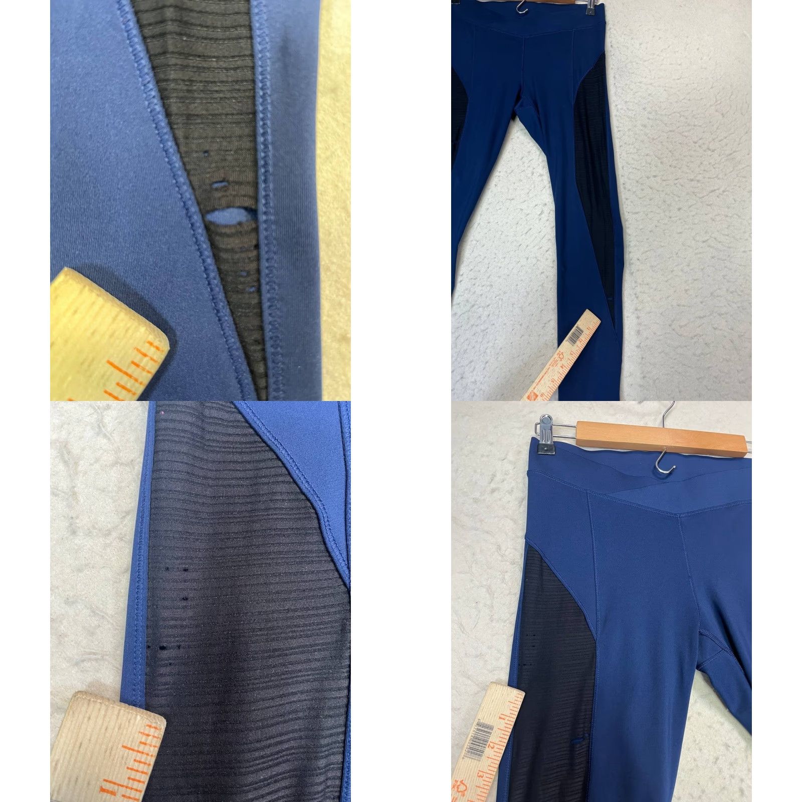 Ivy Park IVY PARK Leggings Women Regular Medium Blue Flaws See Leg Pics Ripped Activewear Compression Low Rise Size 32" / US 10 / IT 46 - 8 Thumbnail