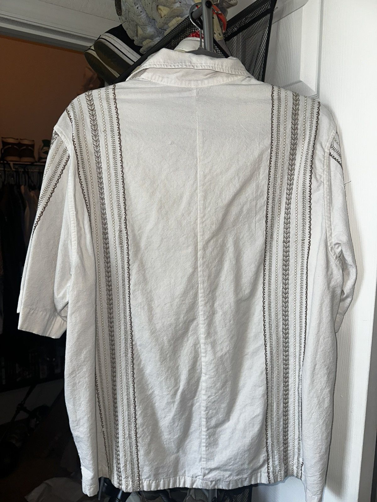 Zara Zara STRIPED SHIRT WITH EMBROIDERY Button up Size US L / EU 52-54 / 3 - 5 Thumbnail