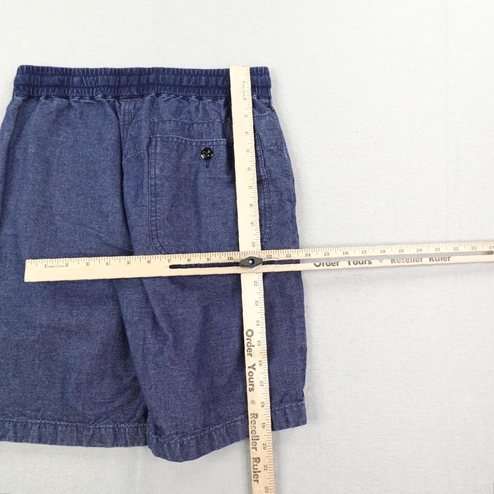 J.Crew VINTAGE J.CREW Shorts Mens Small Casual Summer Cotton Drawstring Elastic Waist Pockets Blue Size US 29 - 6 Thumbnail