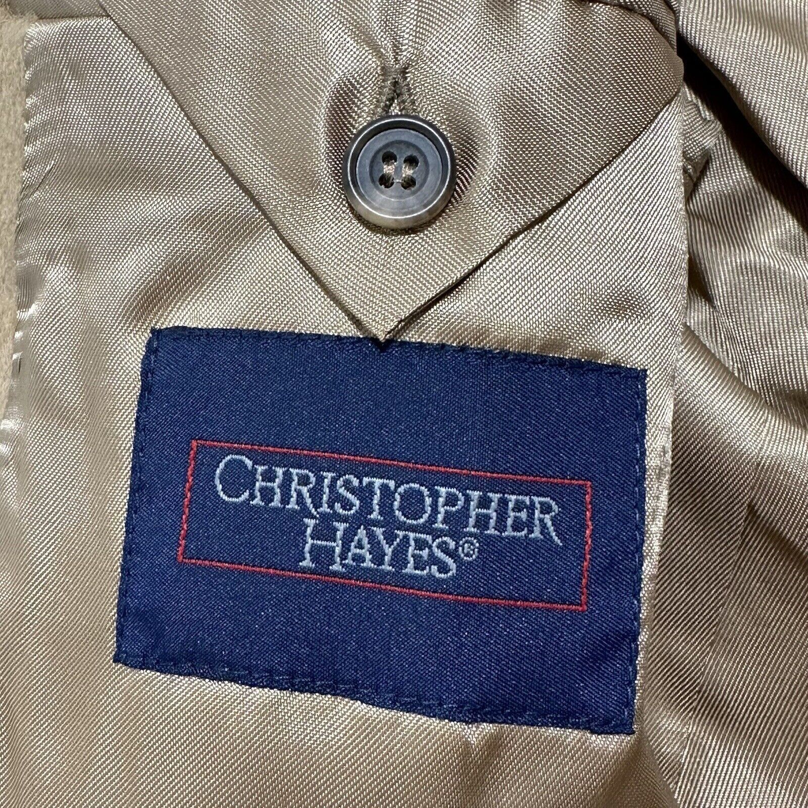 Other Christopher Hayes 42S 100% Camelhair Suit Jacket Beige Coat Size 42S - 9 Thumbnail