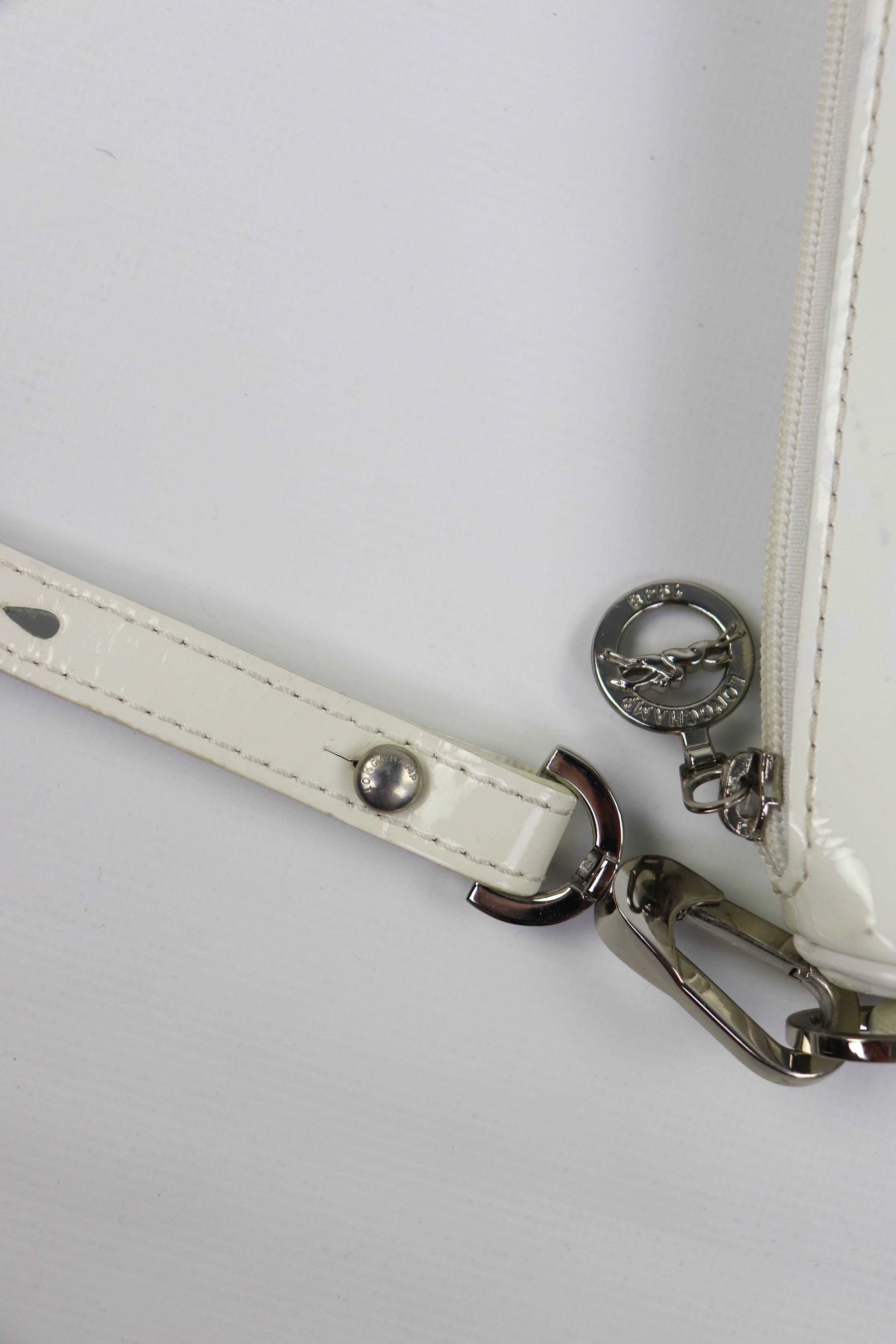 Longchamp Longchamp Paris Vintage Made in France White Mini Hand Bag Size ONE SIZE - 7 Thumbnail