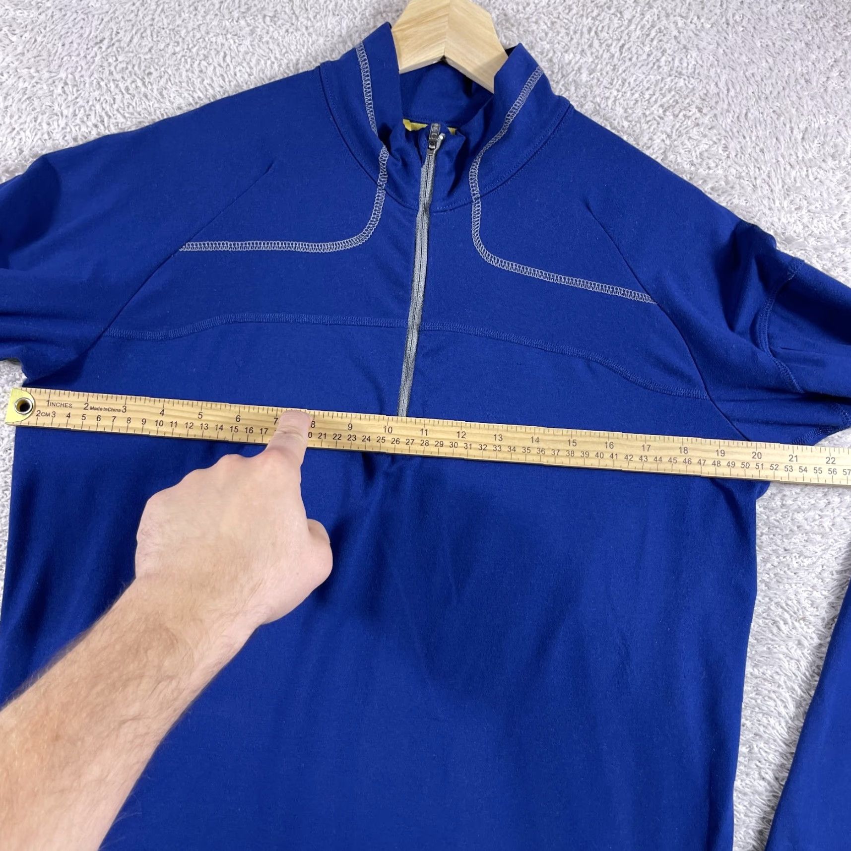 Mountain Hardwear Mountain Hardwear 1/4 Zip Pullover Mens Medium Blue Hiking Performance Stretch Shirt Size US M / EU 48-50 / 2 - 7 Thumbnail