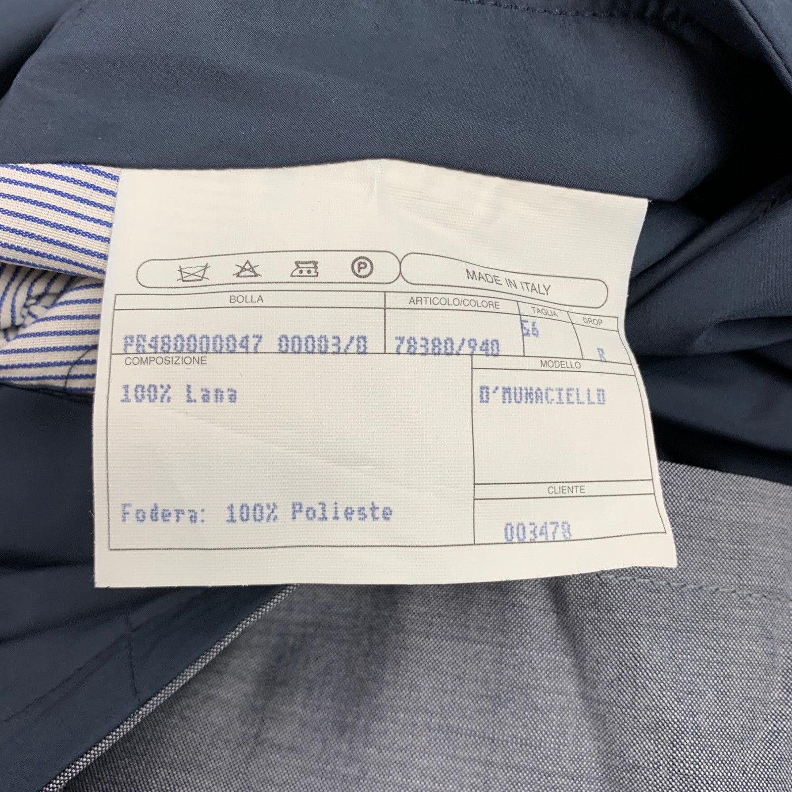 Isaia ISAIA Navy & Grey Wool / Polyester Reversible Coat Size US XL / EU 56 / 4 - 5 Thumbnail