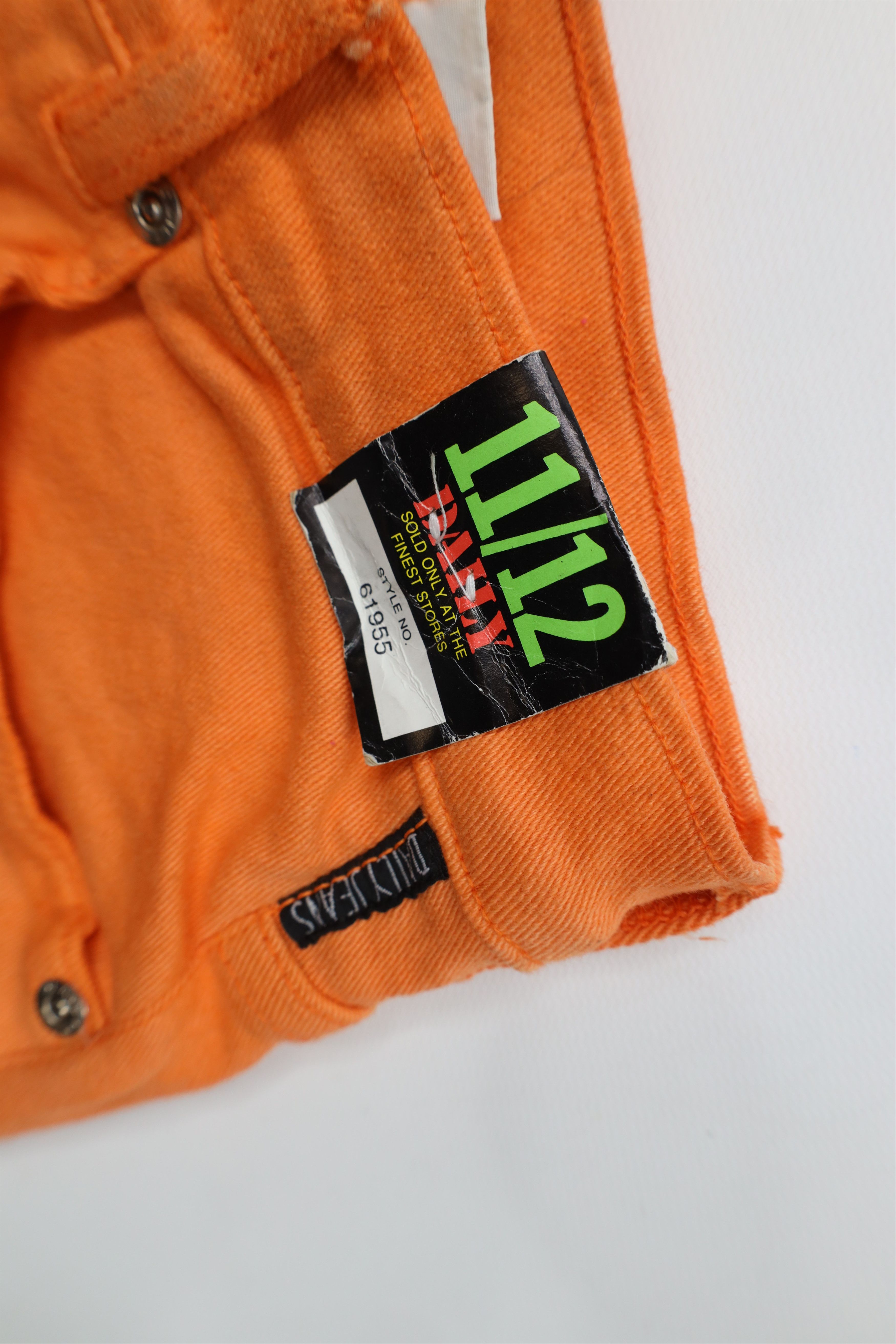 Vintage Deadstock Vintage 90s Streetwear Denim Jean Shorts Orange Size 32" / US 10 / IT 46 - 7 Thumbnail