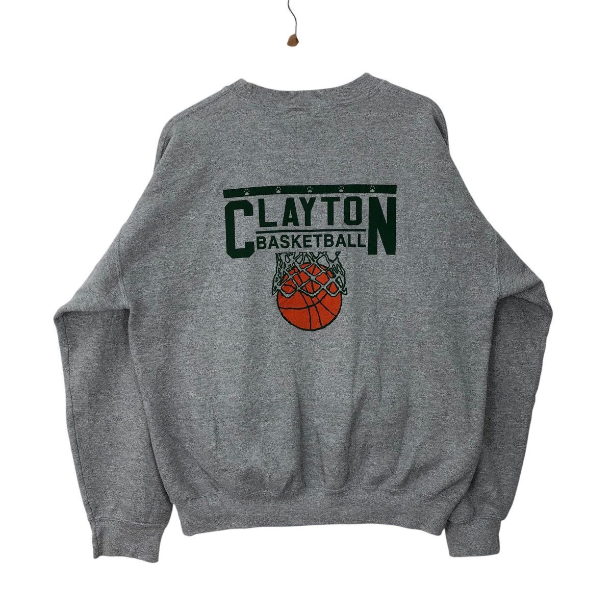 Gildan Vintage CLAYTON Basketball Big Back Logo Sweatshirt Size US L / EU 52-54 / 3 - 3 Thumbnail