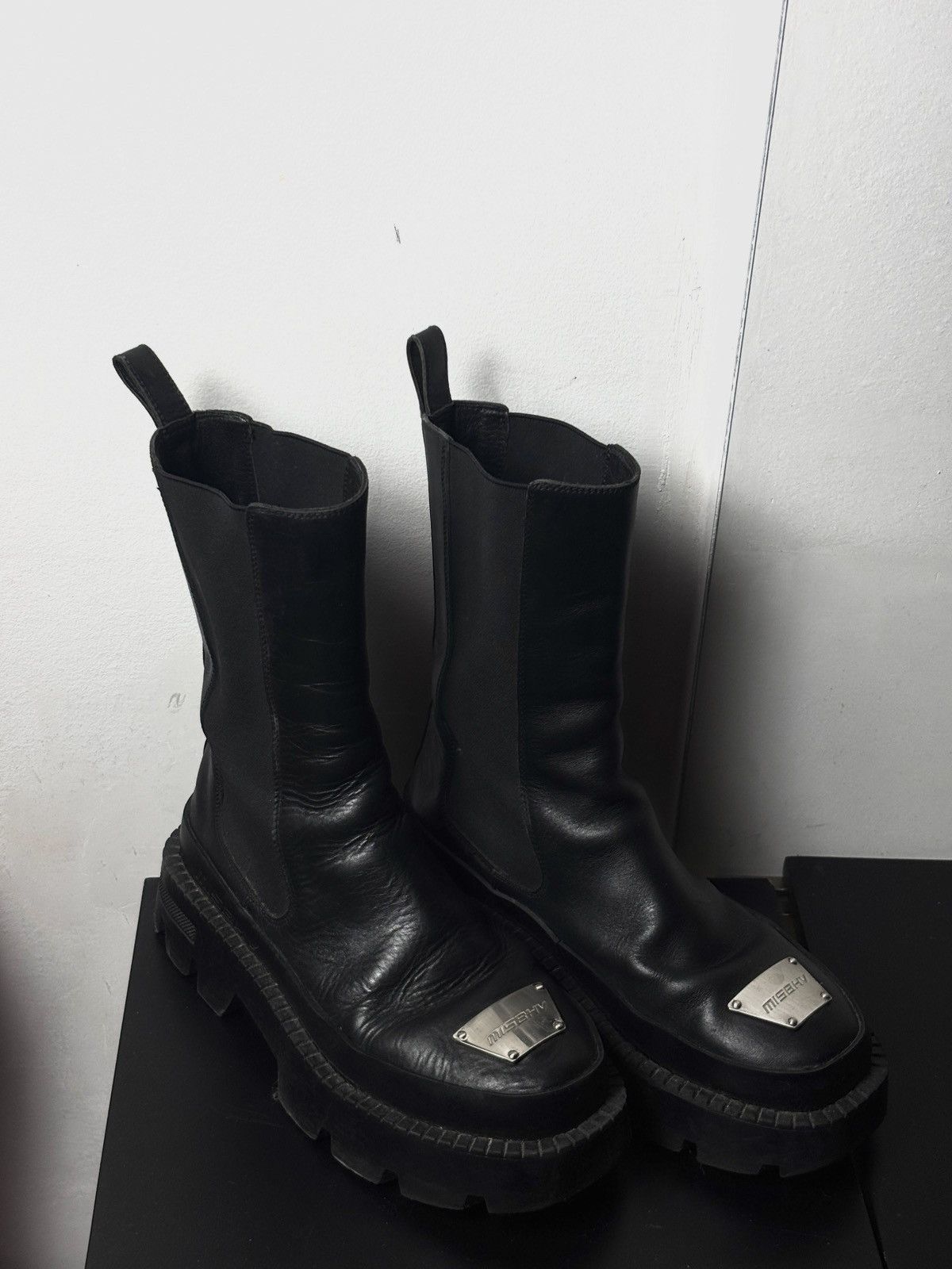 Misbhv Leather boots shoes MISBHV black ankle Size US 10 / IT 40 - 1 Thumbnail