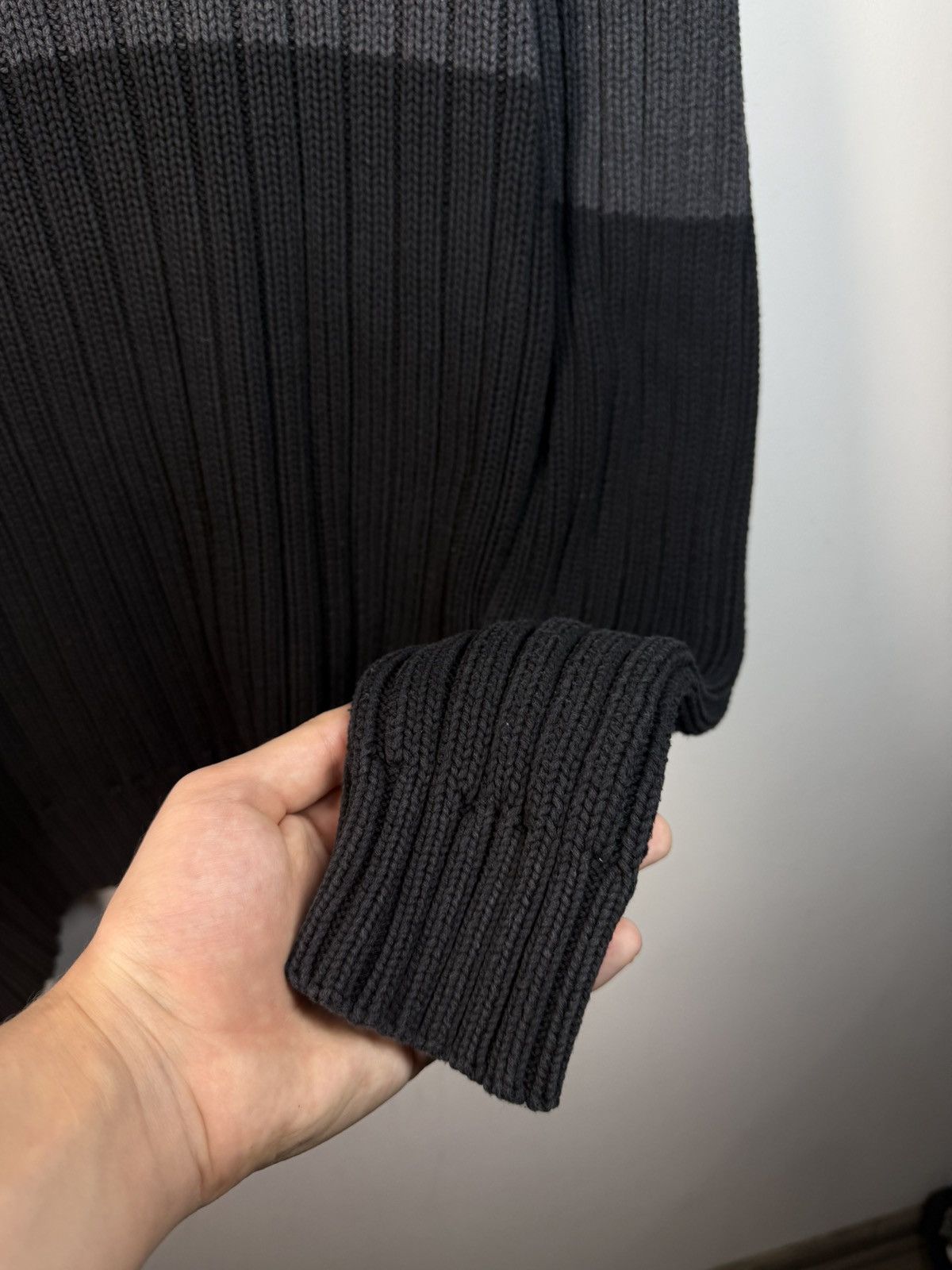 Yves Saint Laurent Grey/Black YSL Sweater Turtleneck Heavy Knit Vintage Yves Size US L / EU 52-54 / 3 - 15 Thumbnail