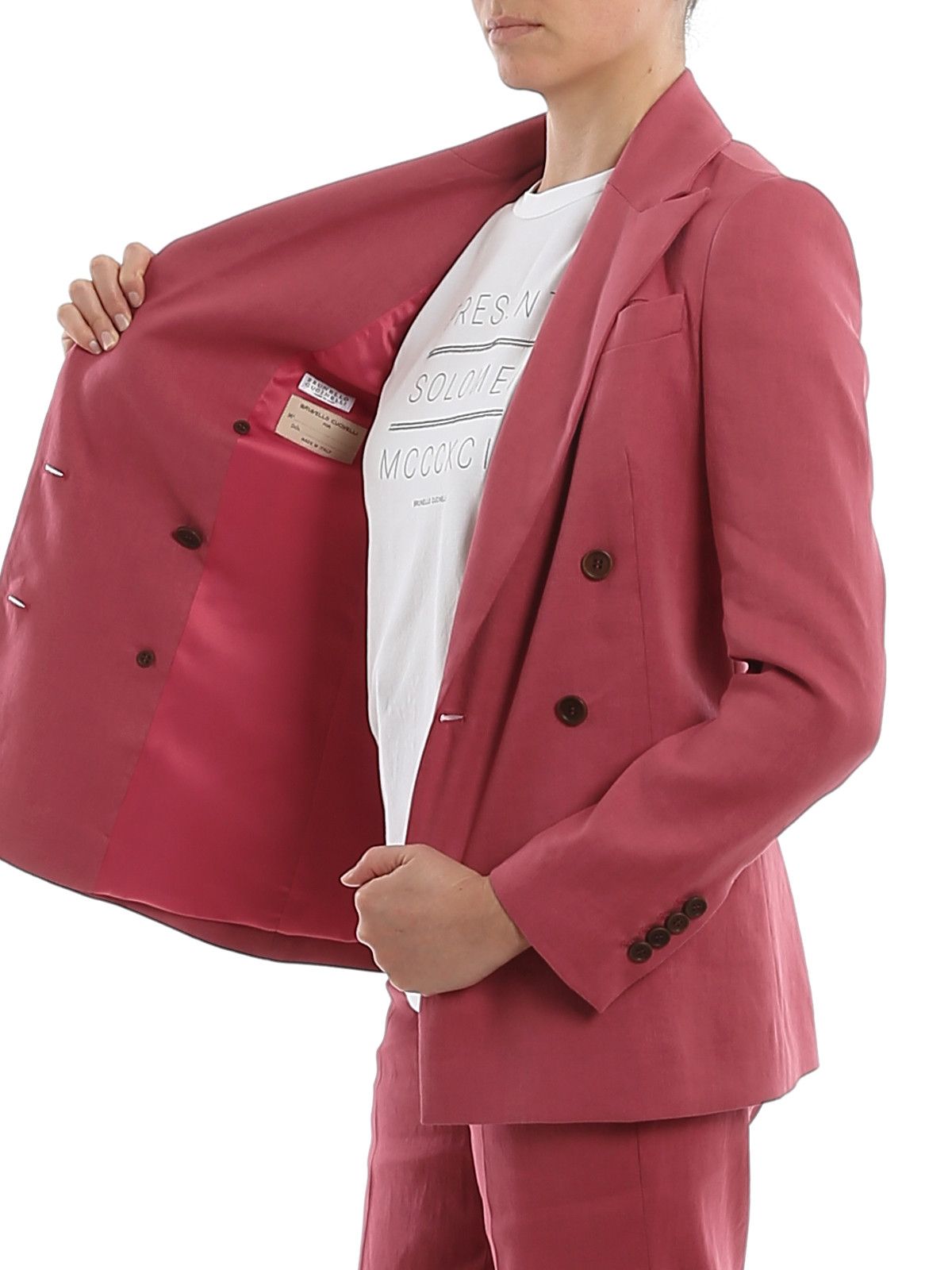Brunello Cucinelli o1y0725 Blazer in Antique Rose Size M / US 6-8 / IT 42-44 - 3 Thumbnail