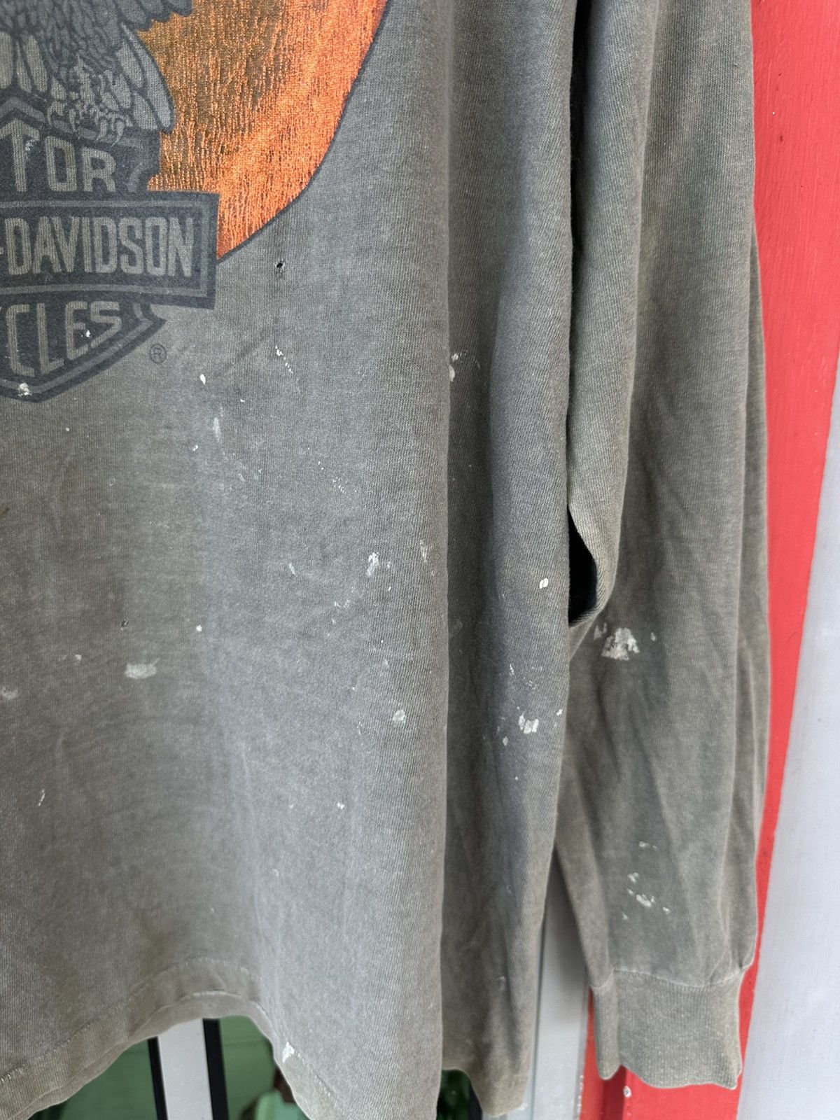 Harley Davidson FADED Vintage 90s Harley Davidson by 3D Emblem Ls Tee Size US L / EU 52-54 / 3 - 4 Thumbnail