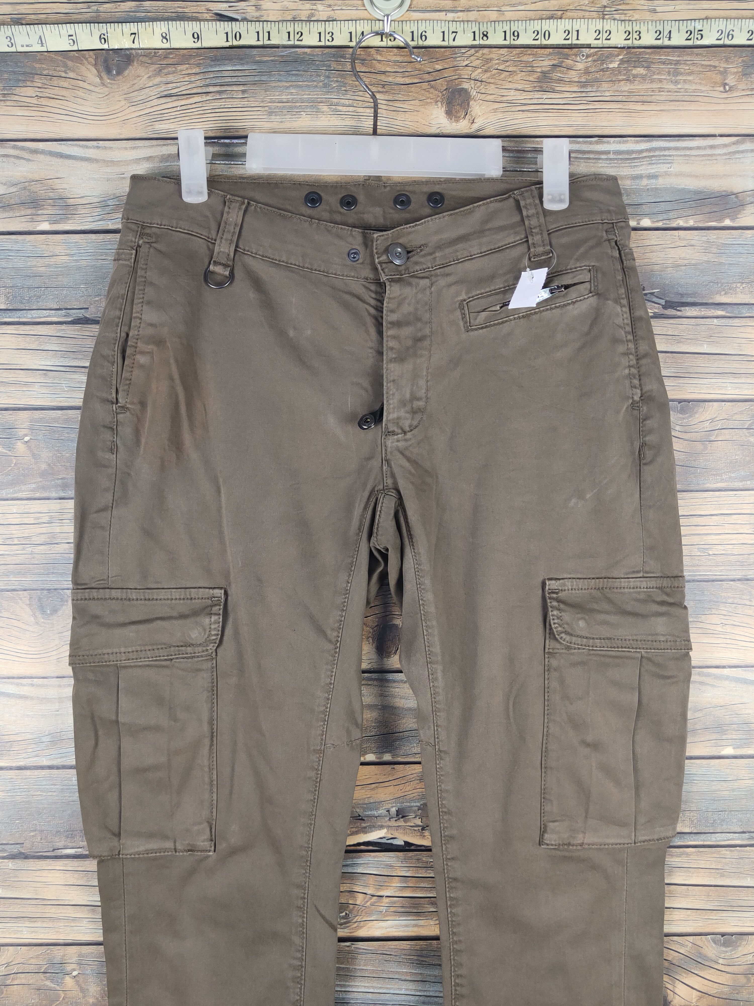 Japanese Brand DL Zara Brown Multipocket Tactical Cargo Pants #1574 Size US 31 - 2 Thumbnail