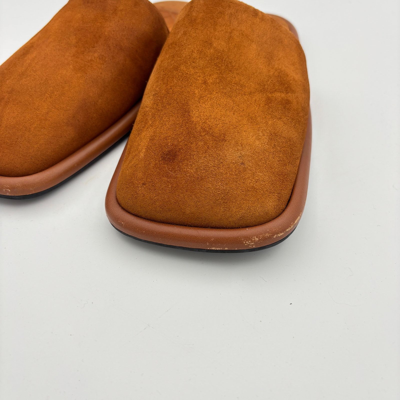 KHAITE Khaite Monaco Suede Slide Slippers in Caramel Shoes 39.5 Size US 9.5 / IT 39.5 - 10 Thumbnail