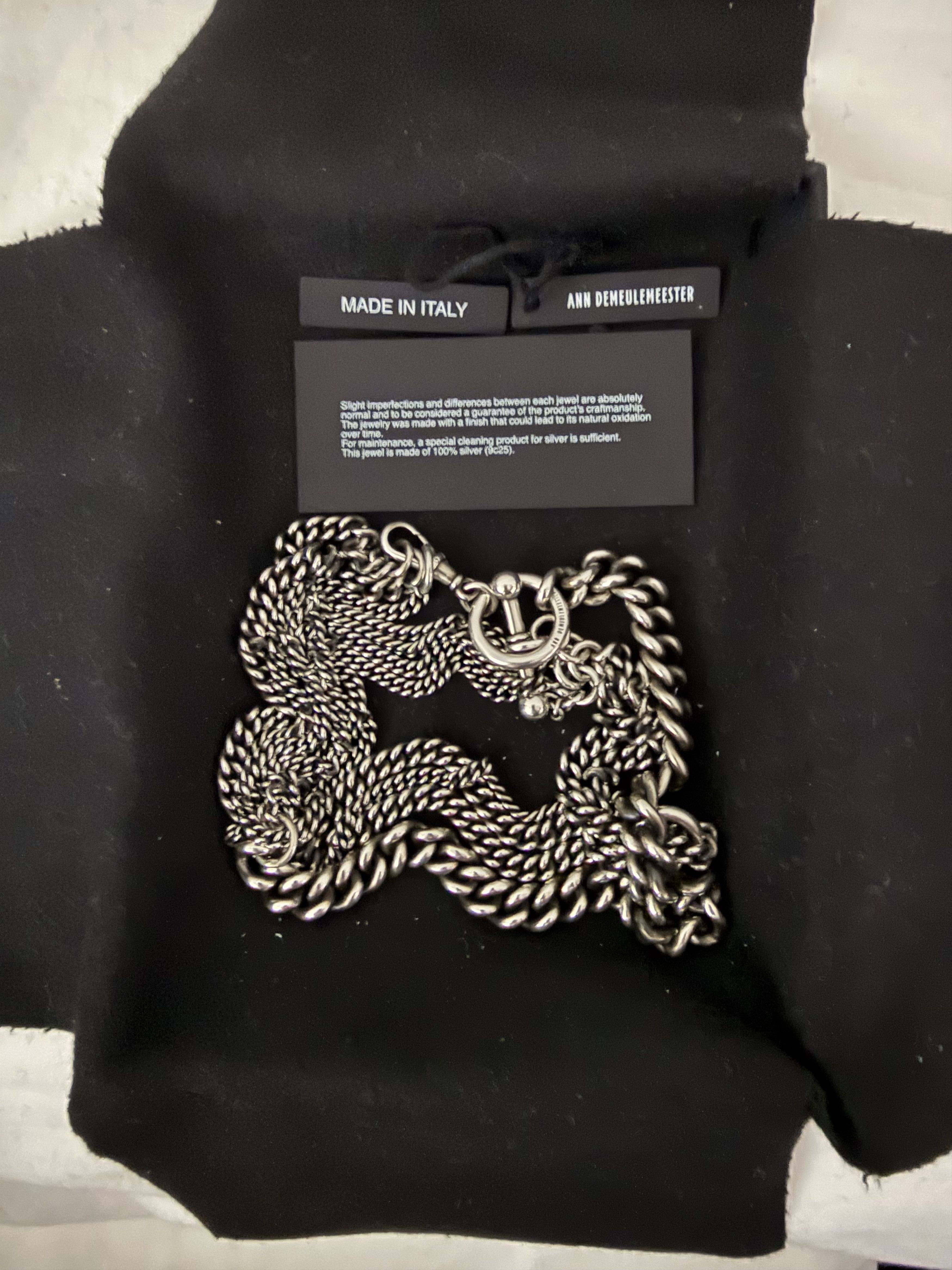 Ann Demeulemeester Silver Multi Chain Necklace Size ONE SIZE - 8 Thumbnail