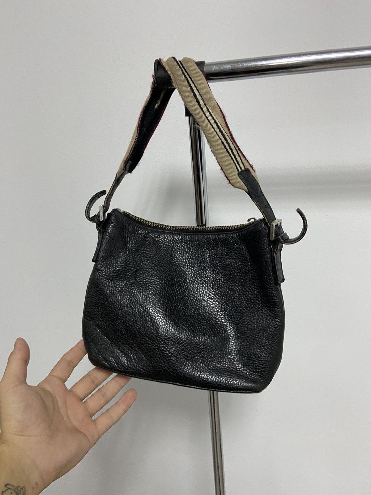 Burberry × Vintage Burberry Small Logo Vintage Leather Bag Luxury Size ONE SIZE - 5 Thumbnail
