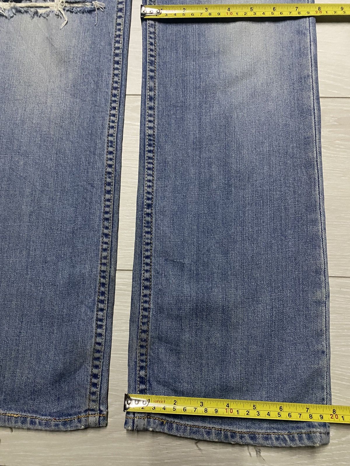 Dapper Dan × Gap Vintage Gap Denim Tears Distressed Fade Bootcut Flare Jeans Size US 34 / EU 50 - 13 Thumbnail