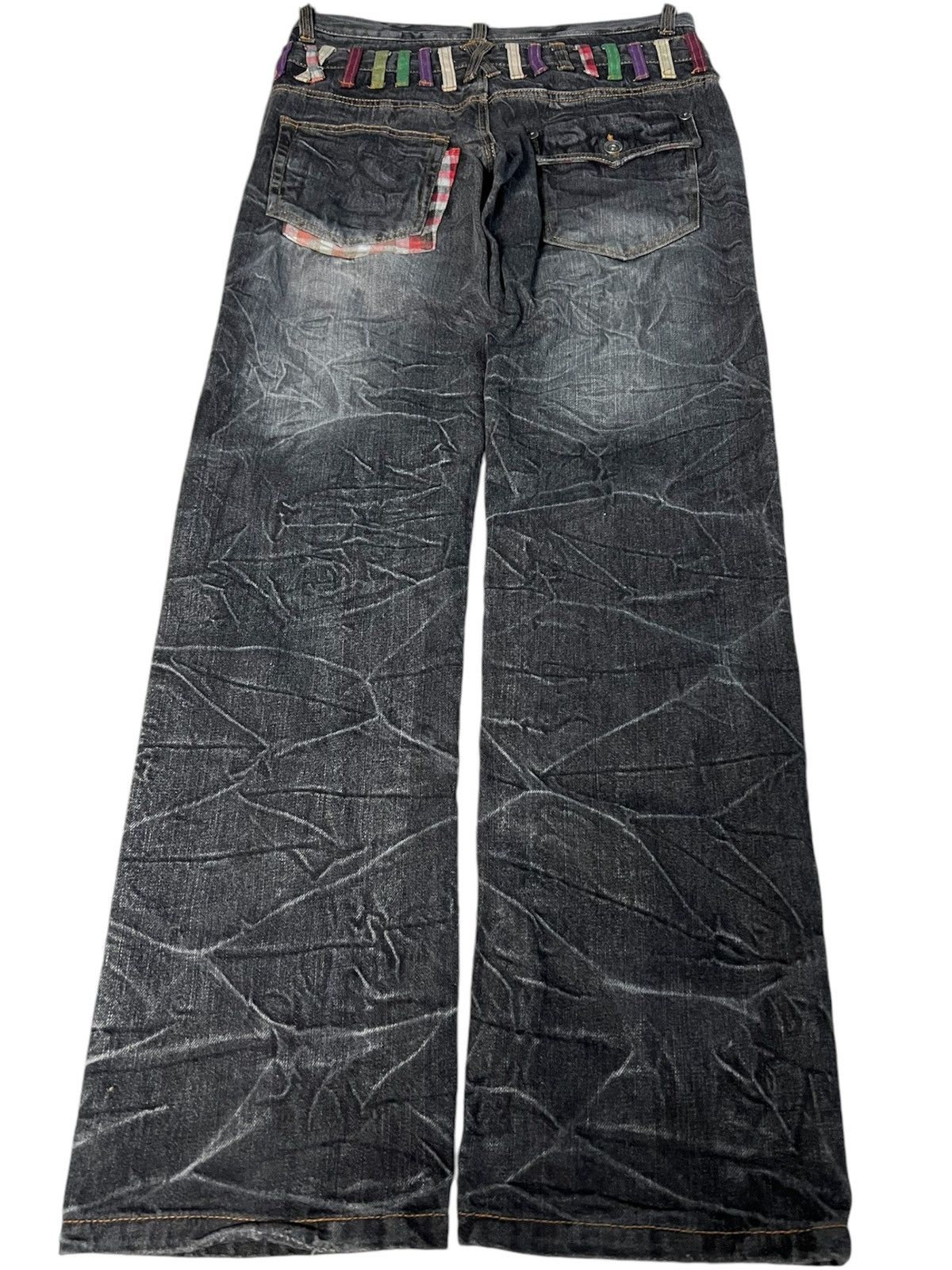 Japanese Brand NYLAUS CLOTHING DOUBLE WAIST JEANS VERY RARE Size US 30 / EU 46 - 2 Thumbnail