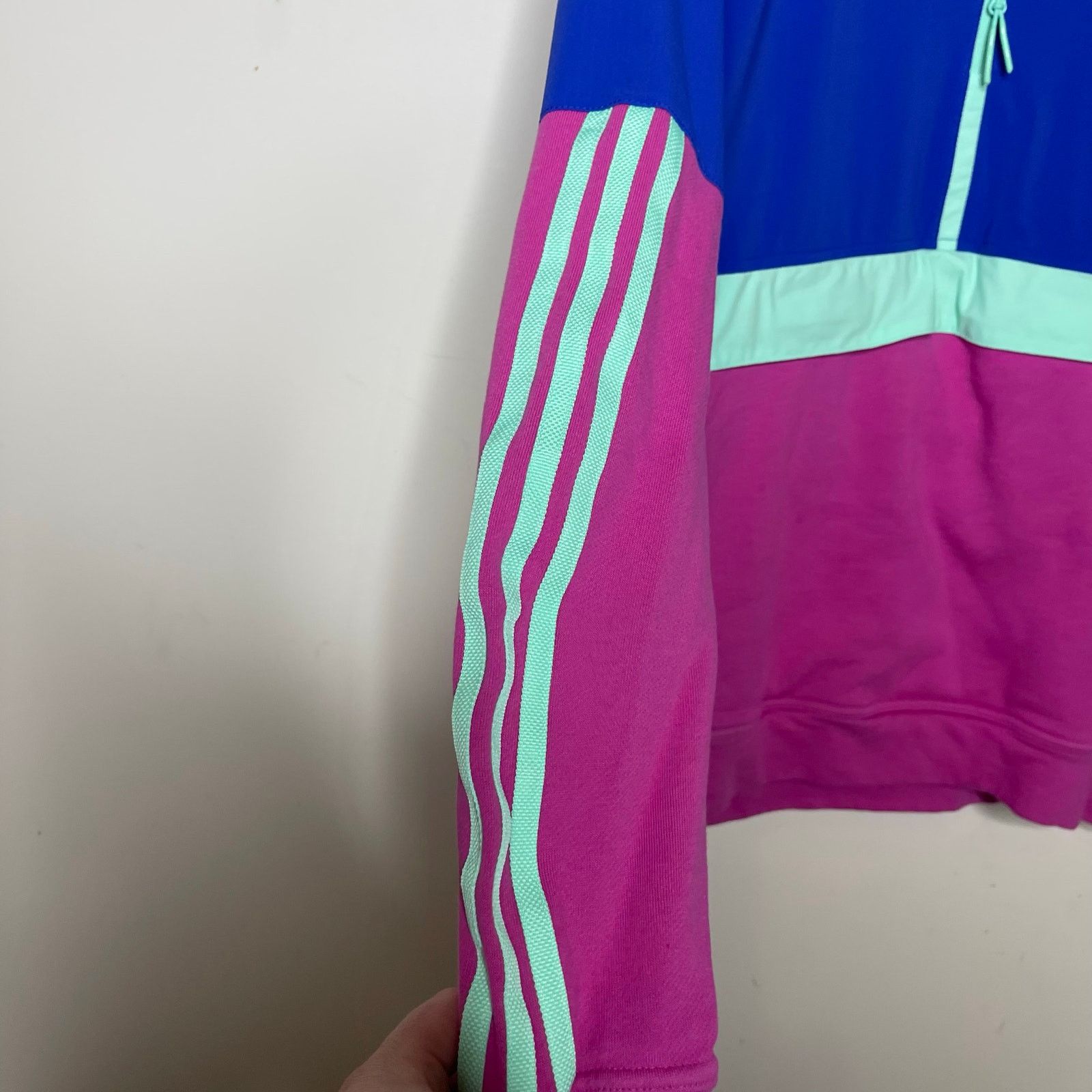 Adidas ADIDAS Men Golf Adicross Anorak 1/4-Zip Pullover BLUE PINK L Size US L / EU 52-54 / 3 - 7 Thumbnail