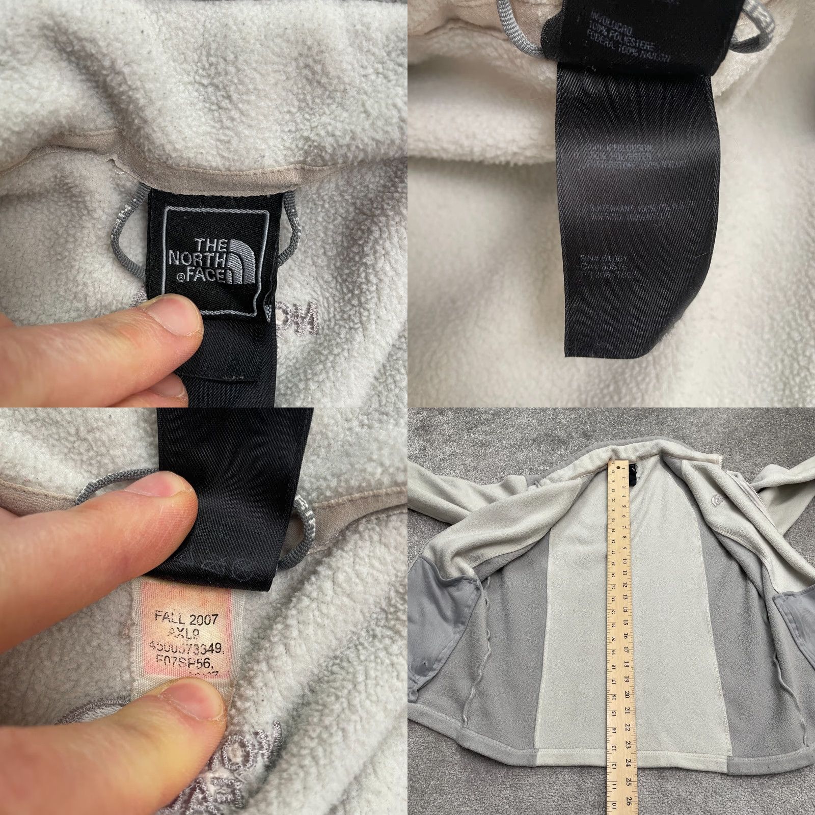 The North Face The North Face Khumbu Fleece Jacket Womens Medium Gray Full Zip Outdoor Hiking - Regular Fit, Solid, Jacket Size M / US 6-8 / IT 42-44 - 8 Thumbnail