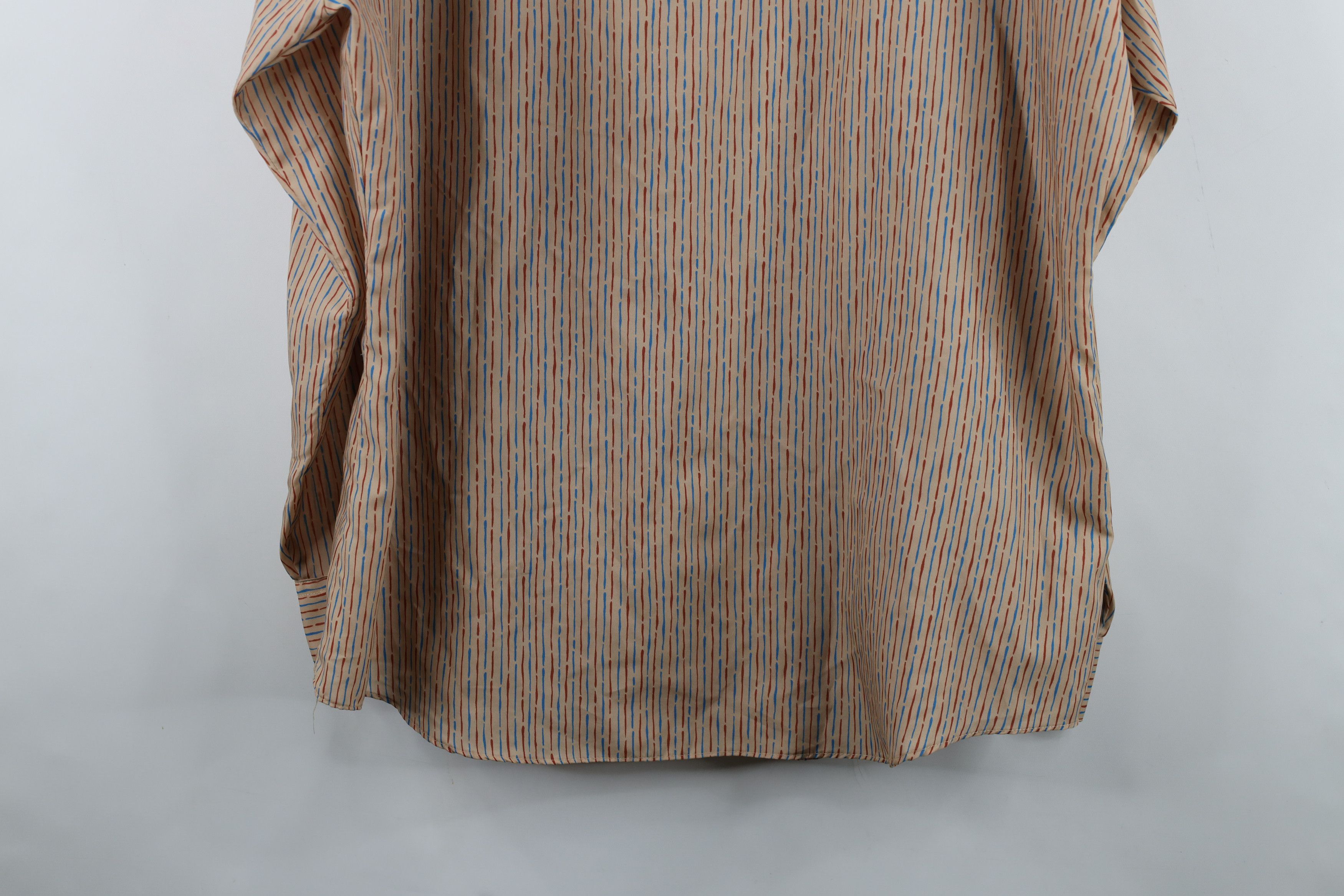 Vintage Vintage 70s Streetwear Knit Collared Button Shirt Polyester Size US XL / EU 56 / 4 - 12 Thumbnail