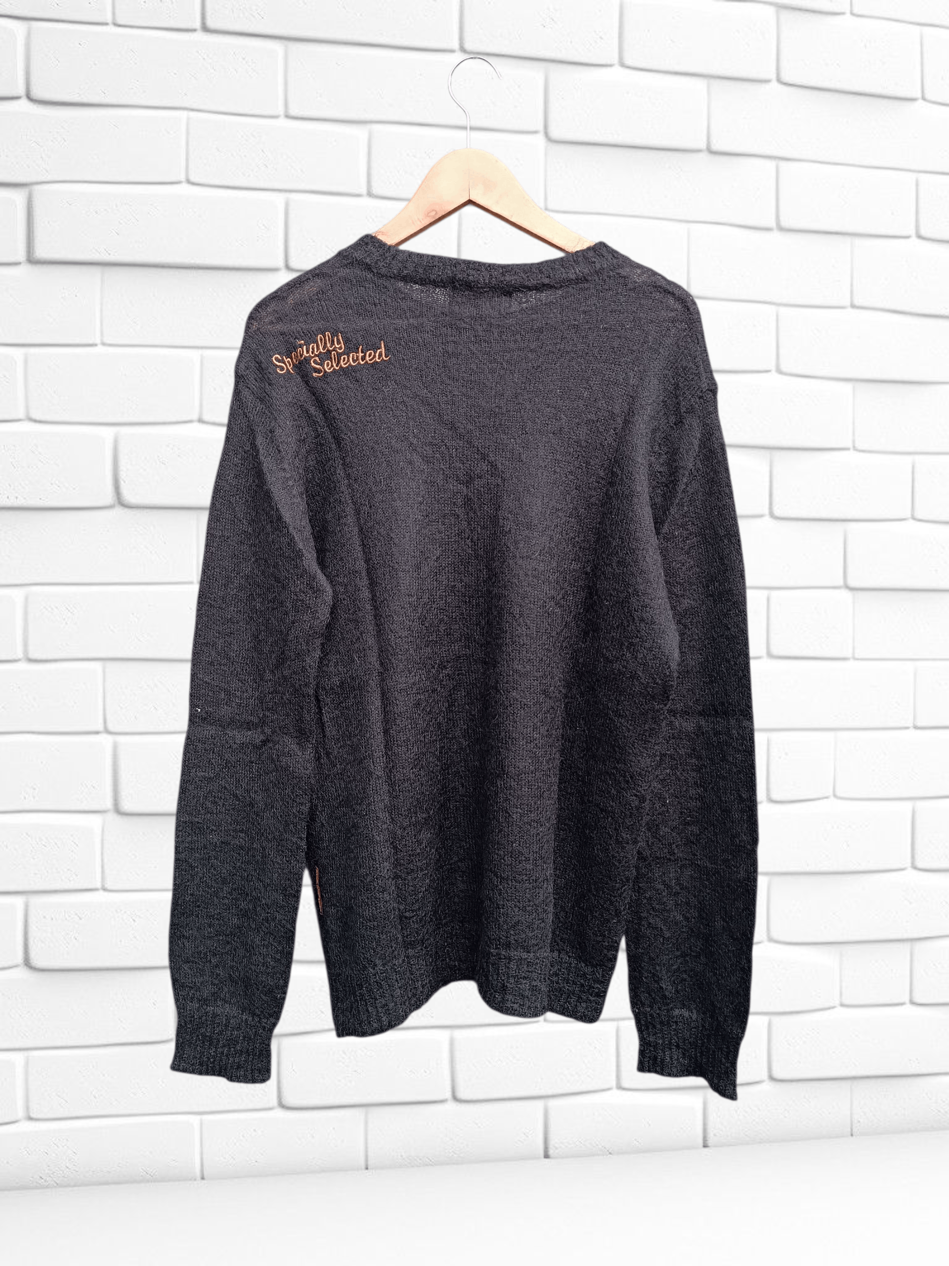 Japanese Brand 291295=Homme Mohair Ranger Sheild Knit Numbernine Style Size US L / EU 52-54 / 3 - 4 Thumbnail